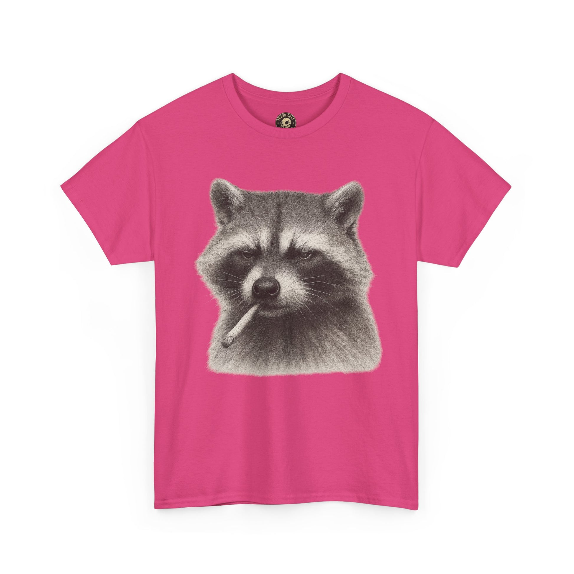 Dirty Harry Raccoon Halftone Shirt – Soft Grit Aesthetic, Smoking Trash Panda Graphic Tee