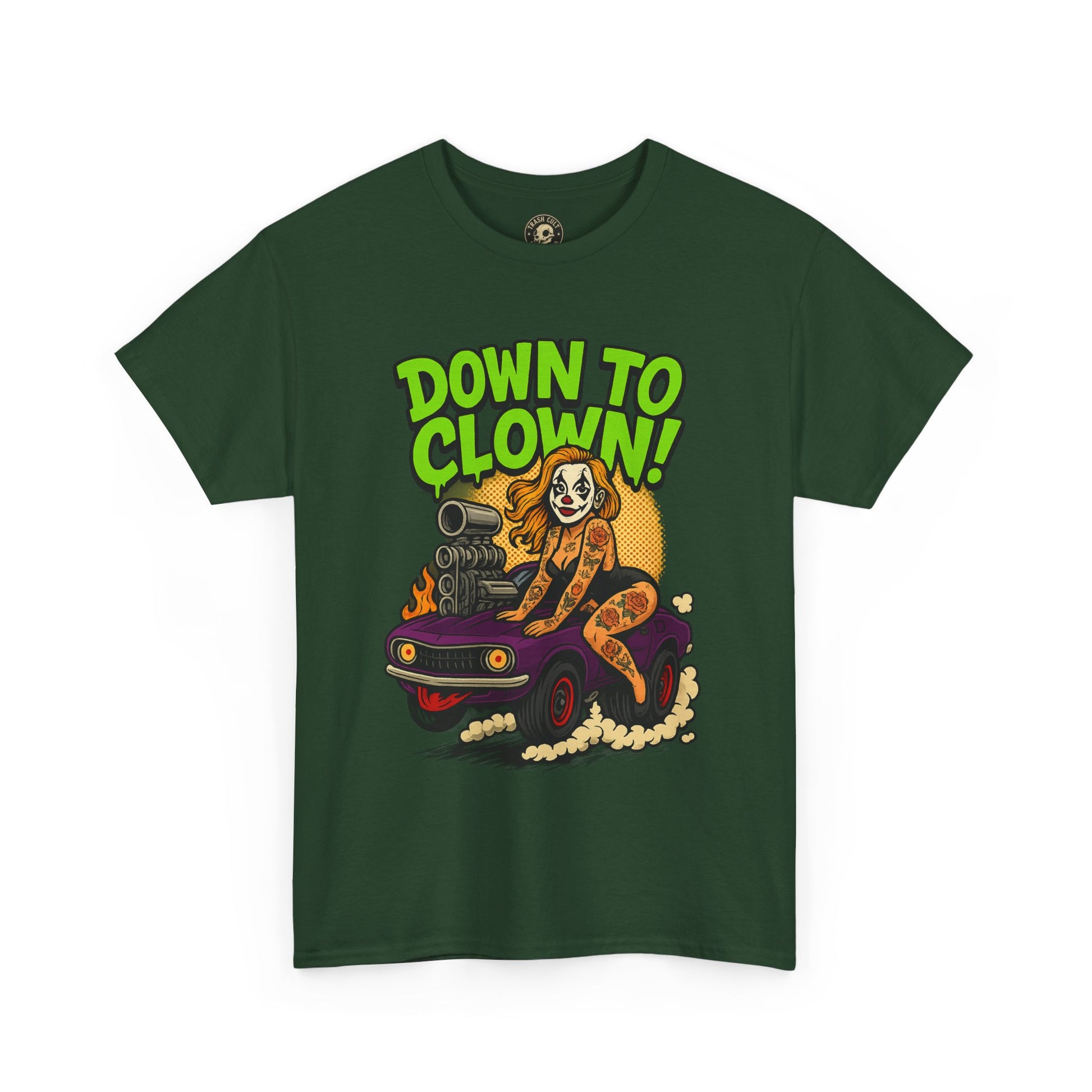 Unisex Graphic Tee | Down to Clown T-Shirt, Fun Statement Shirt, Casual Wear, Gift for Friends, Festivals, Halloween