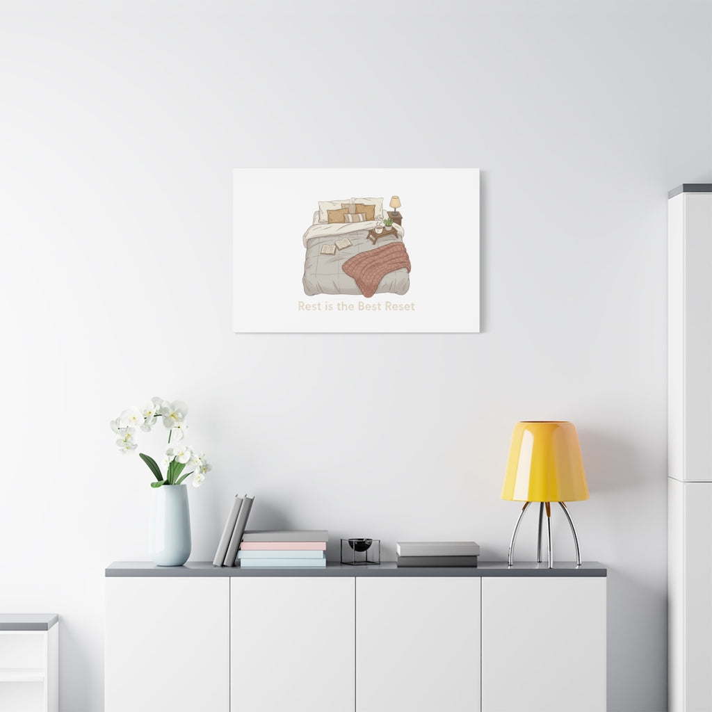 Rest is the Best Reset Canvas | sleepy humor, restful vibes