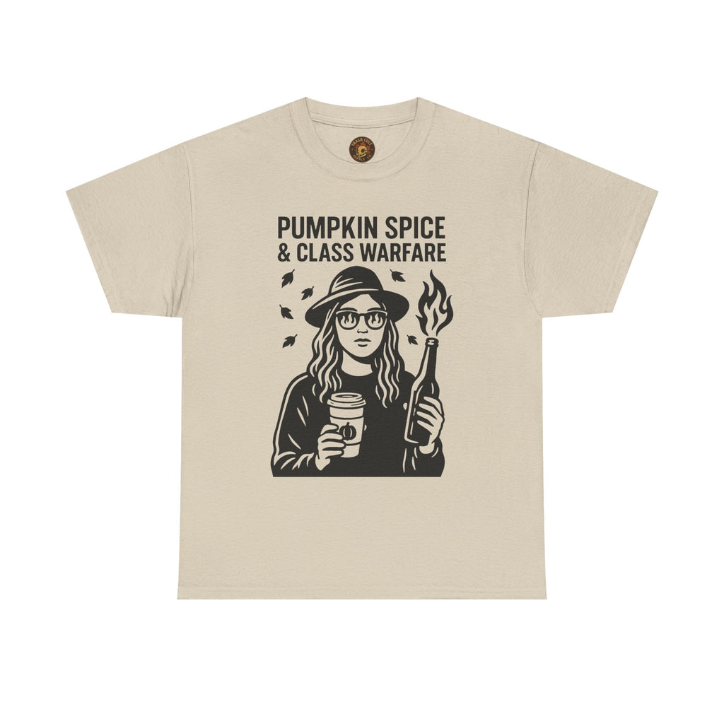 Pumpkin Spice & Class Warfare Shirt – Fall Riot Girl Graphic Tee – Fall of Humanity Collection – Trash Cult Supply Co.
