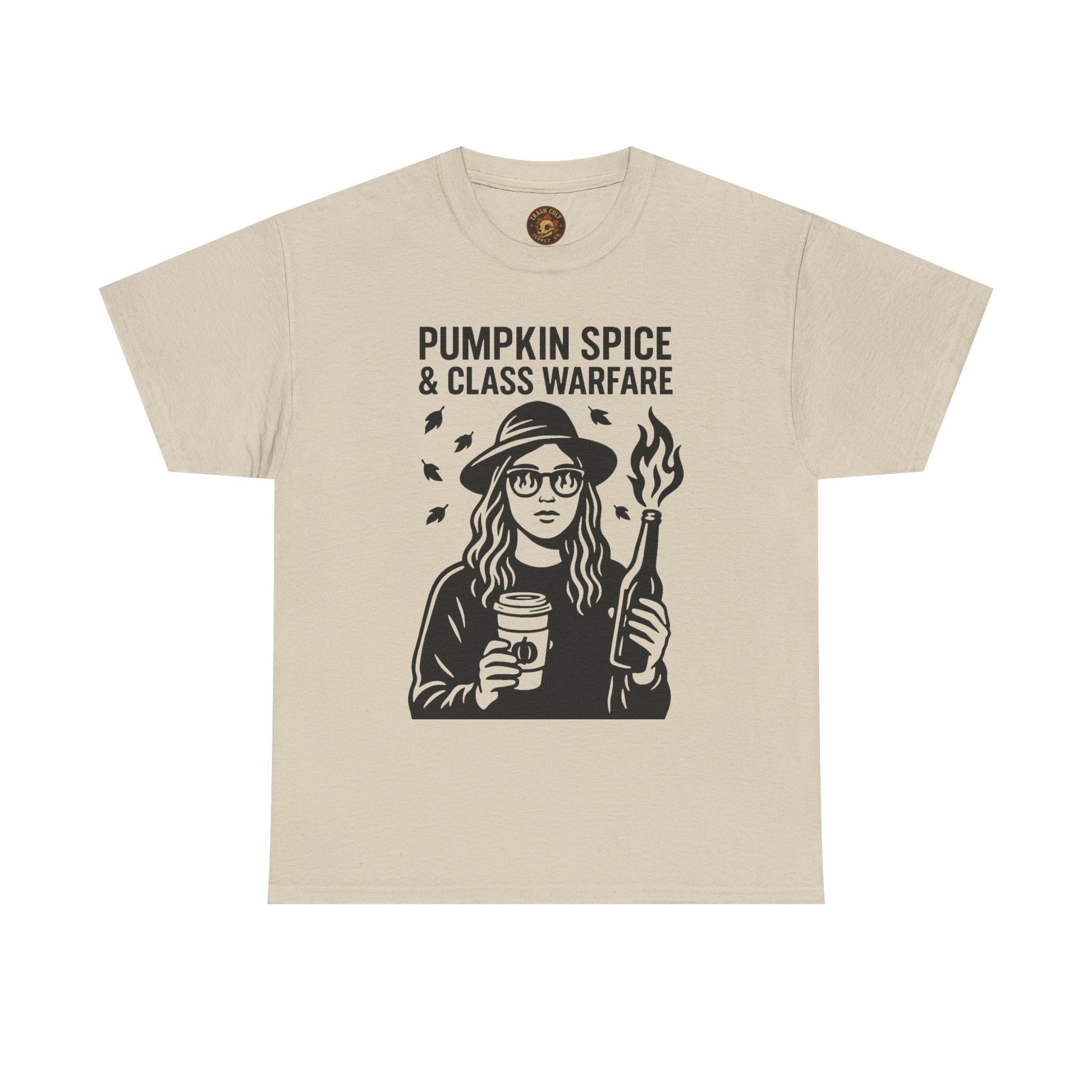 Pumpkin Spice & Class Warfare Shirt – Fall Riot Girl Graphic Tee – Fall of Humanity Collection – Trash Cult Supply Co.