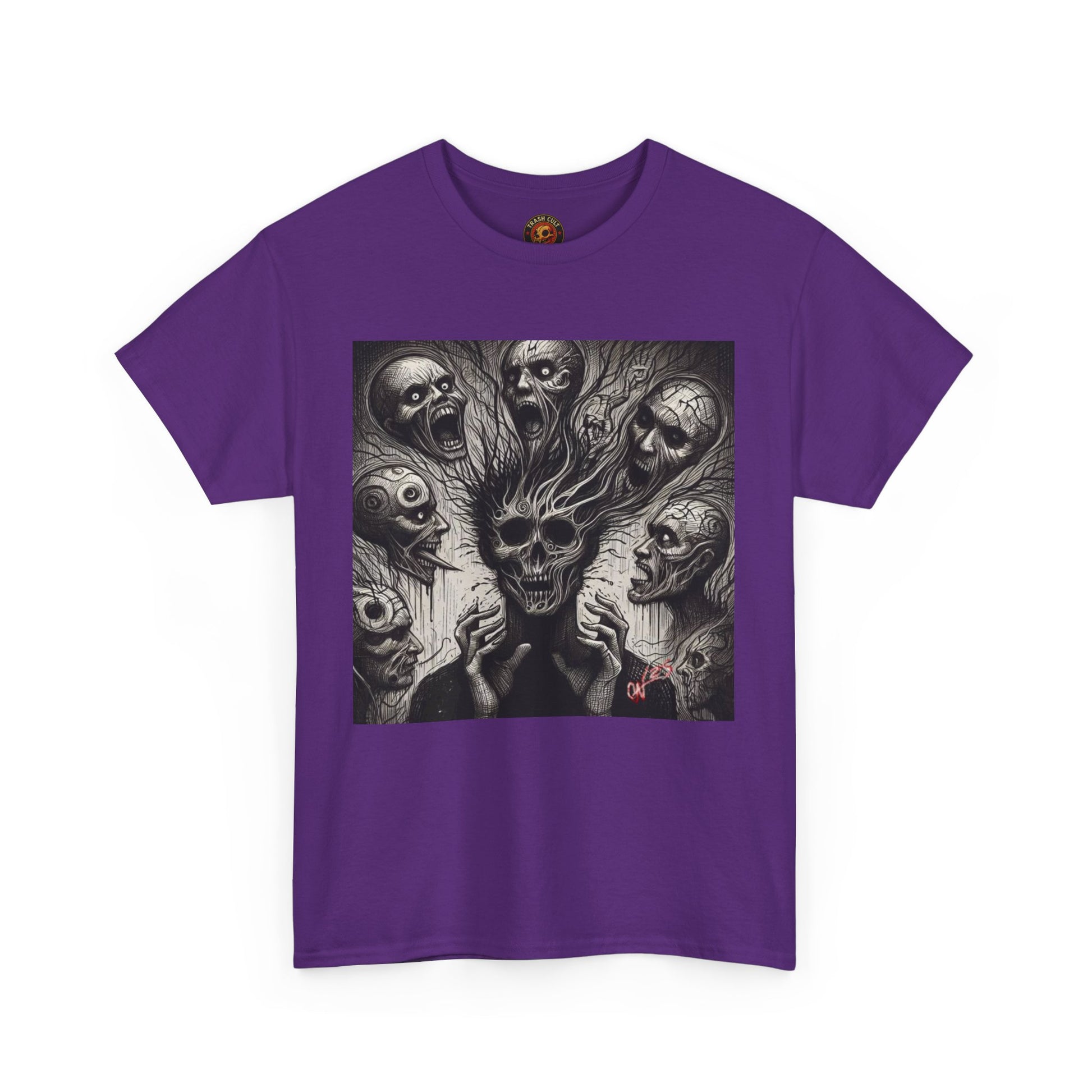 Xian Allen x Trash Cult Shirt – “Voices in the Void” | Horror Skull Scream T-Shirt