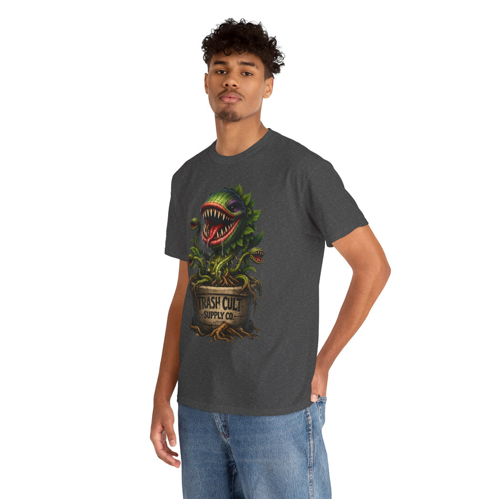 Carnivorous Plant Graphic Tee — "Trash Cult Supply Co." Potted Monster Shirt
