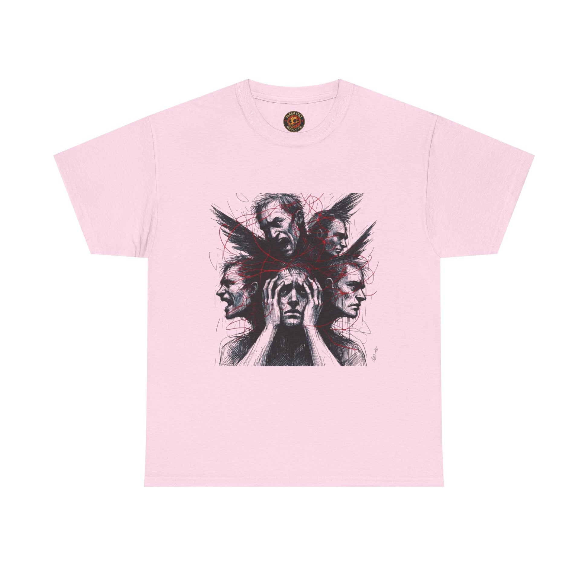 Xian Allen x Trash Cult Shirt – “Loud Inside My Head” | Dark Illustrative Art Tee