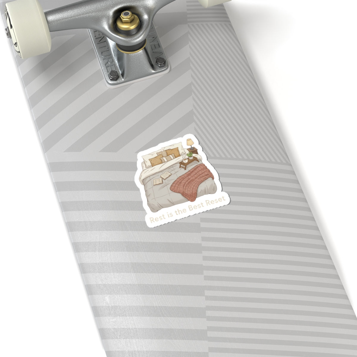 Rest Is the Best Reset Kiss-Cut Stickers | sleepy humor, restful vibes