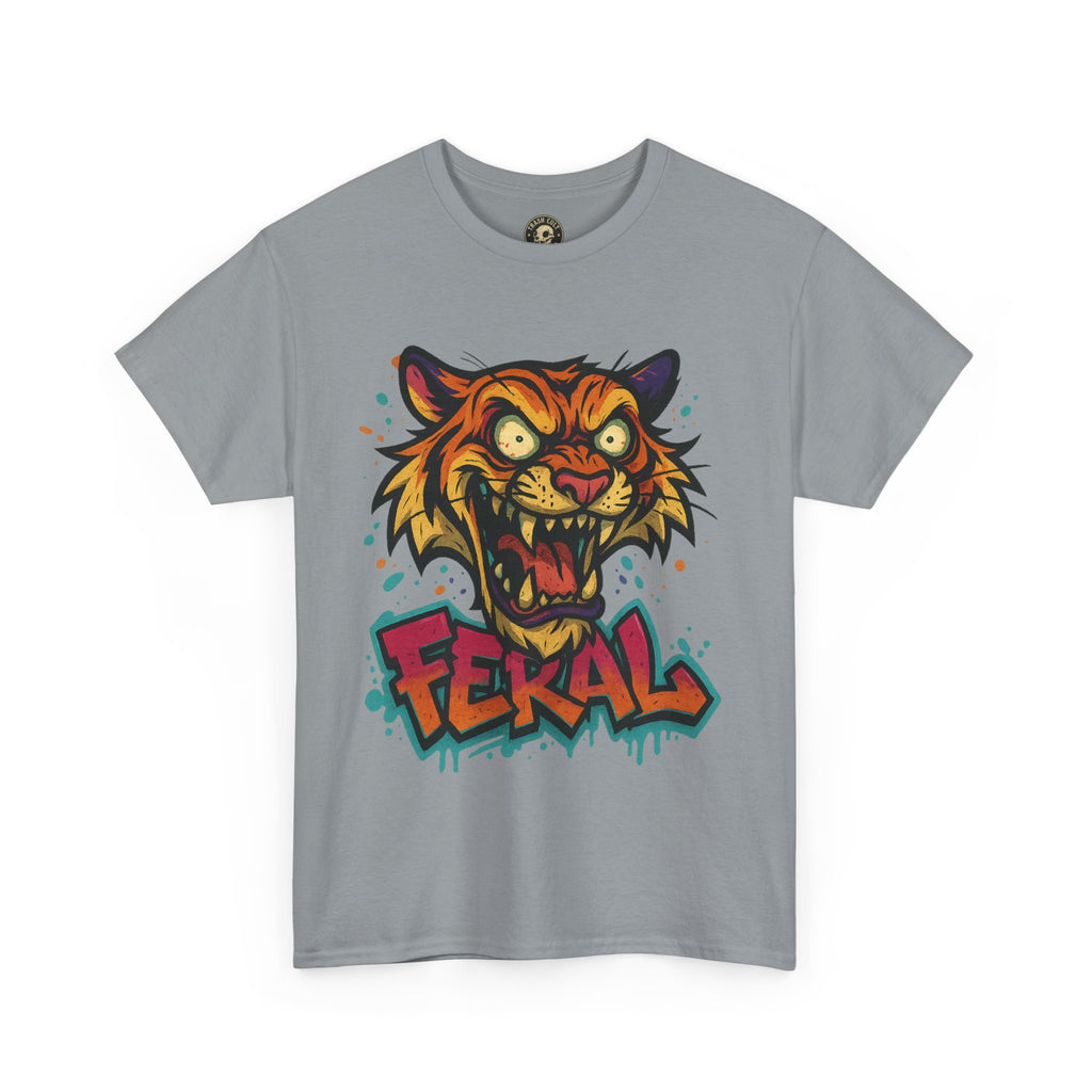 Feral Tiger Graphic Tee, Custom Artwork Shirt, Vintage Style T-Shirt, Casual Wear, Unique Gift for Animal Lovers