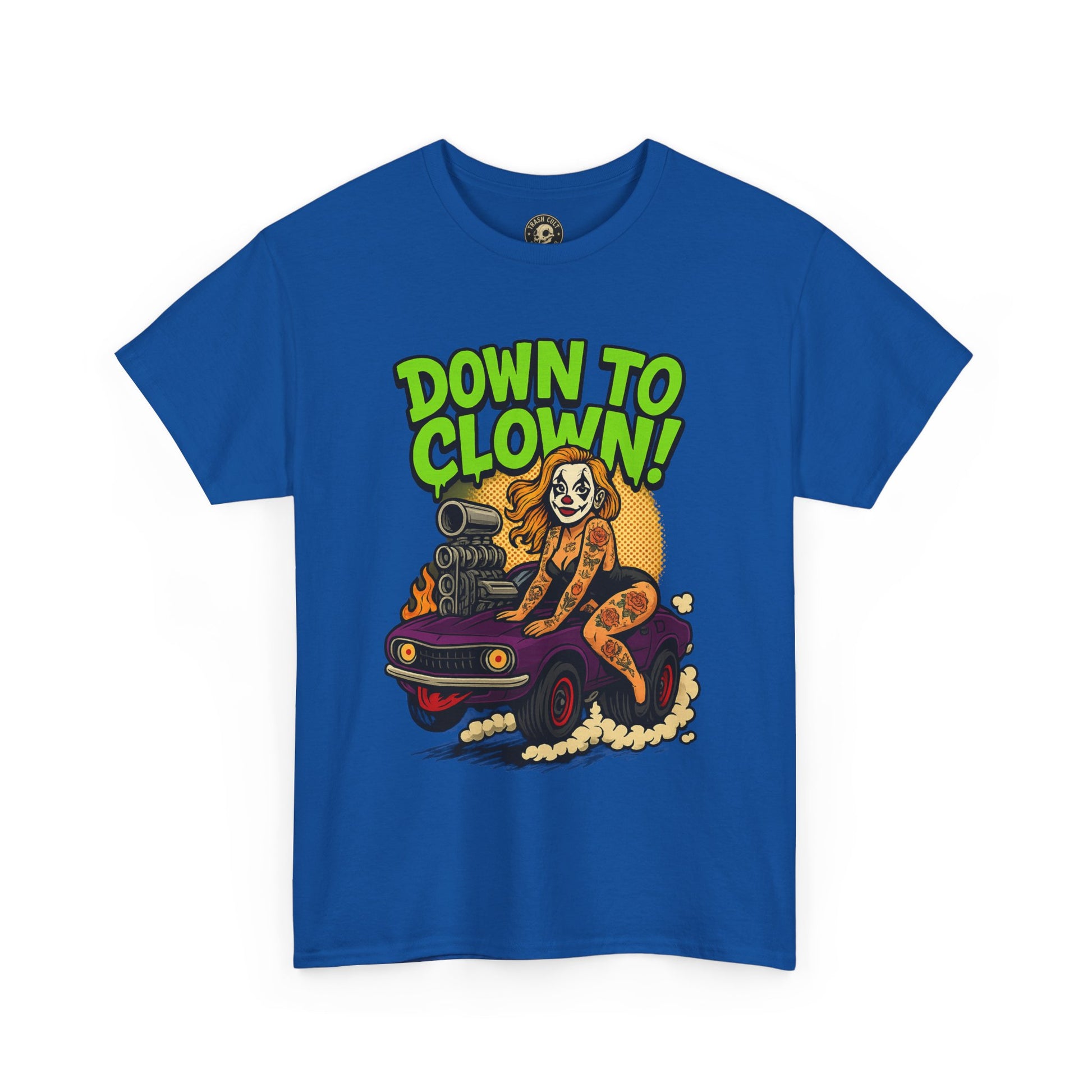 Unisex Graphic Tee | Down to Clown T-Shirt, Fun Statement Shirt, Casual Wear, Gift for Friends, Festivals, Halloween