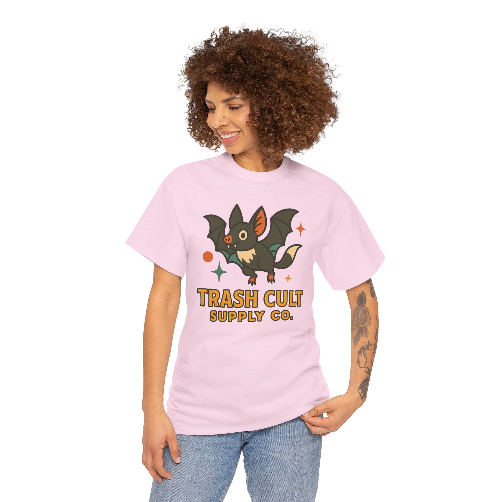 Trash Cult Supply Co. Unisex Heavy Cotton Tee - Fun Graphic Tee for Casual Wear, Perfect Gift for Bat Lovers, Halloween T-Shirt, [...]