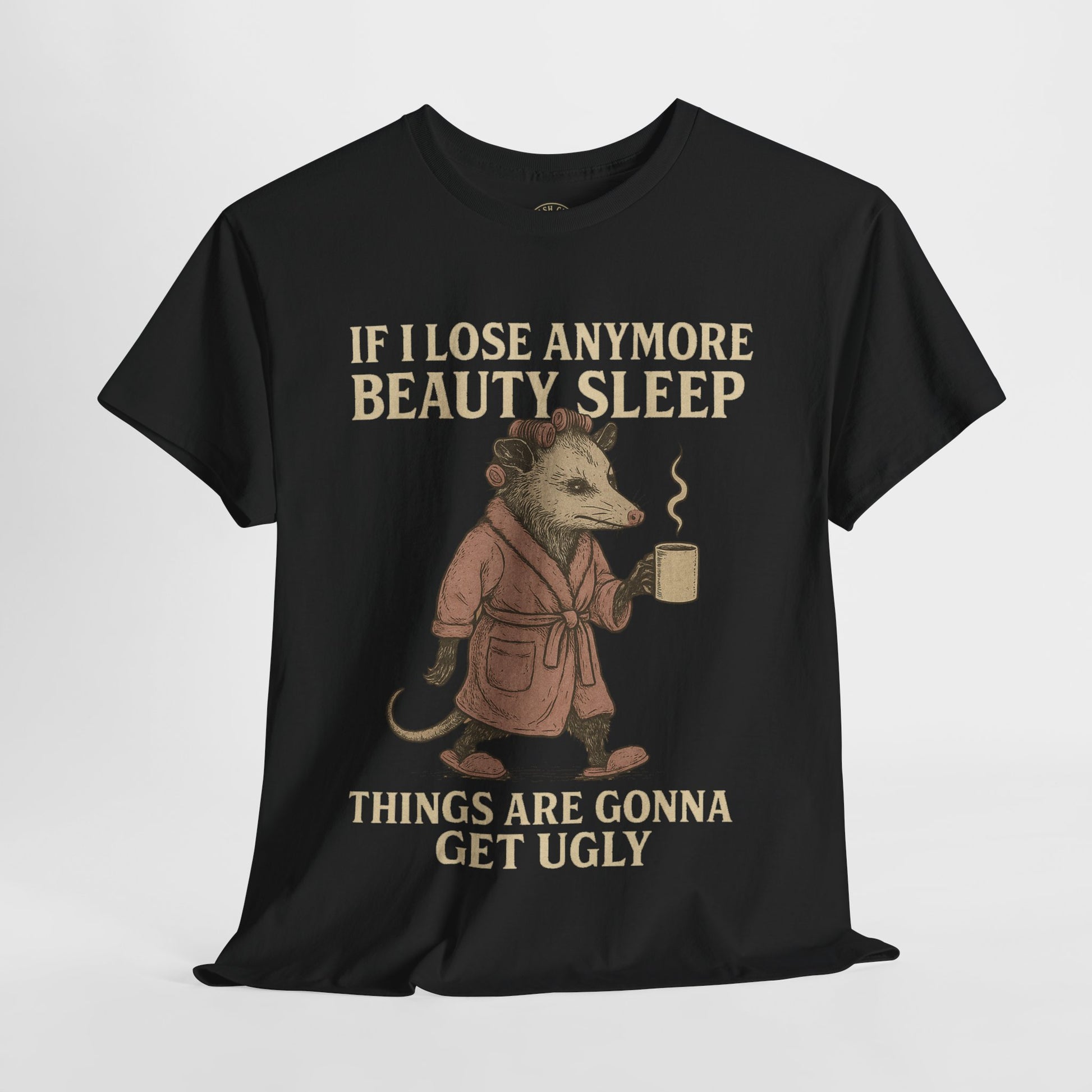 Funny Unisex Heavy Cotton Tee - "If I Lose Anymore Beauty Sleep, Things Are Gonna Get Ugly" - Gift, Sleepwear, Humor, Casual Wear, [...]