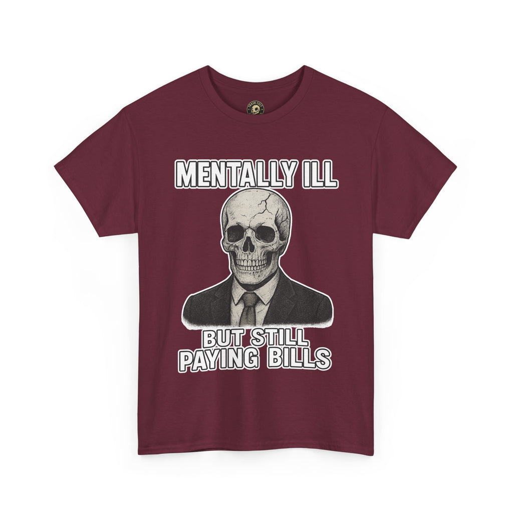 Mental Health Awareness Tee, Unisex Skull Shirt, Funny Graphic Tee, Quirky Casual Wear, Gifts for Friends, Halloween Apparel