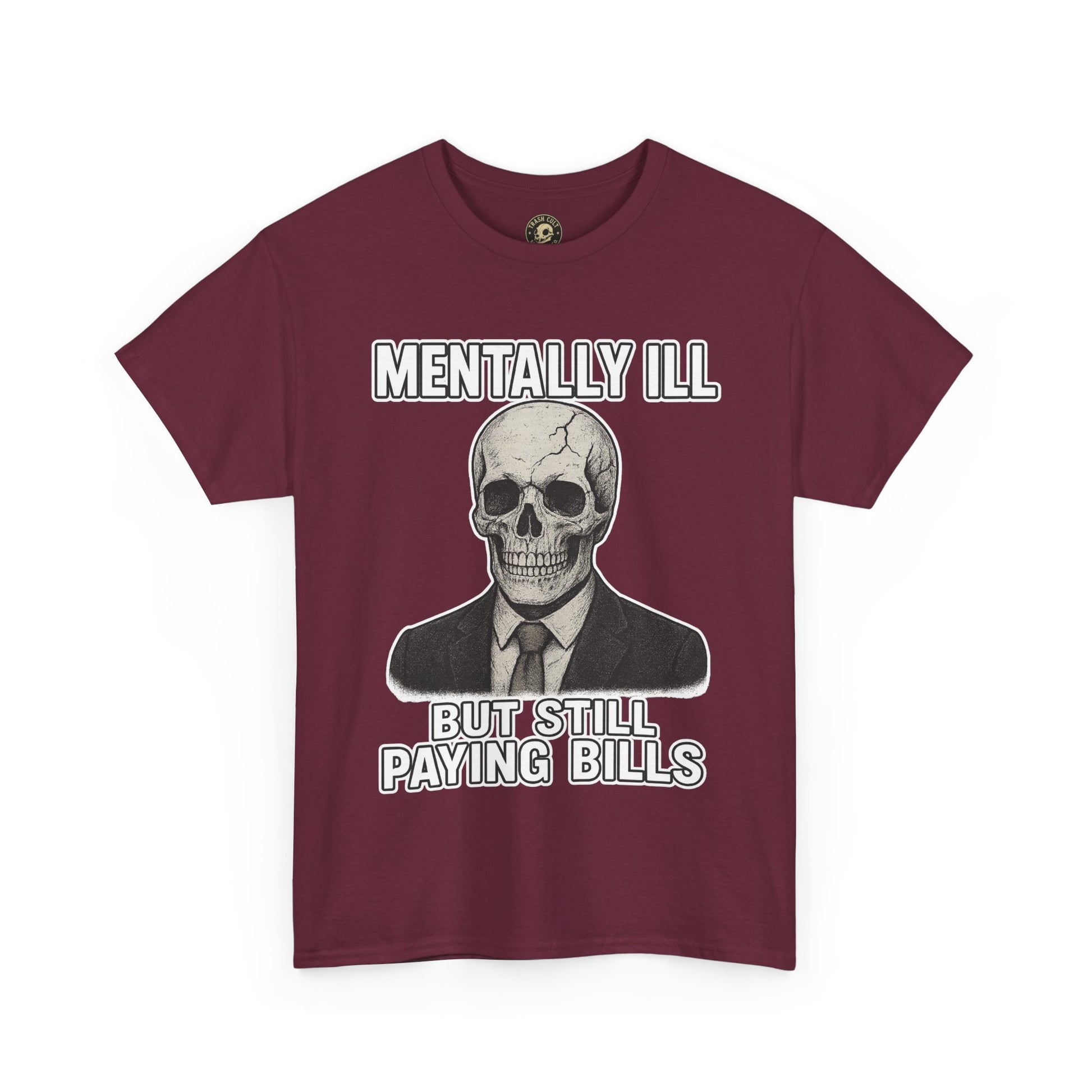 Mental Health Awareness Tee, Unisex Skull Shirt, Funny Graphic Tee, Quirky Casual Wear, Gifts for Friends, Halloween Apparel