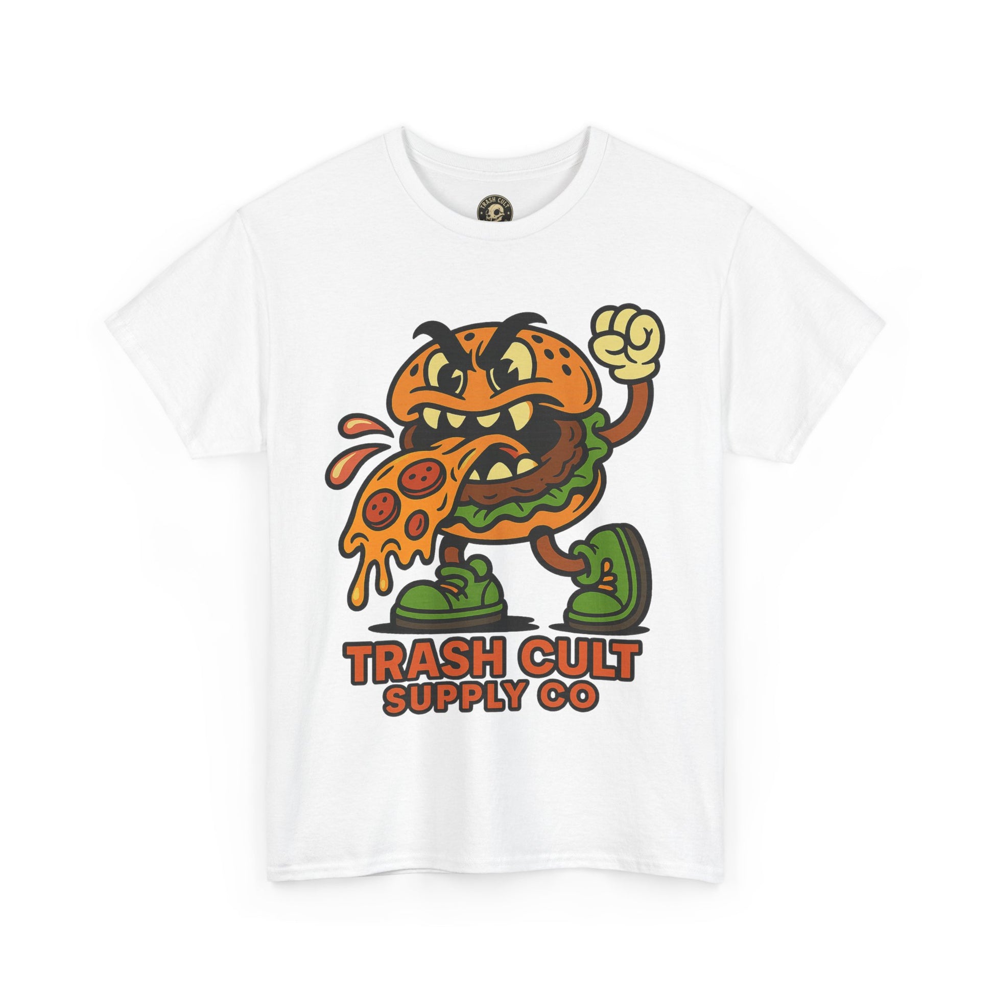 Angry Burger Pizza Spitter Tee – Trash Cult Supply Co | Gildan 5000 Shirt