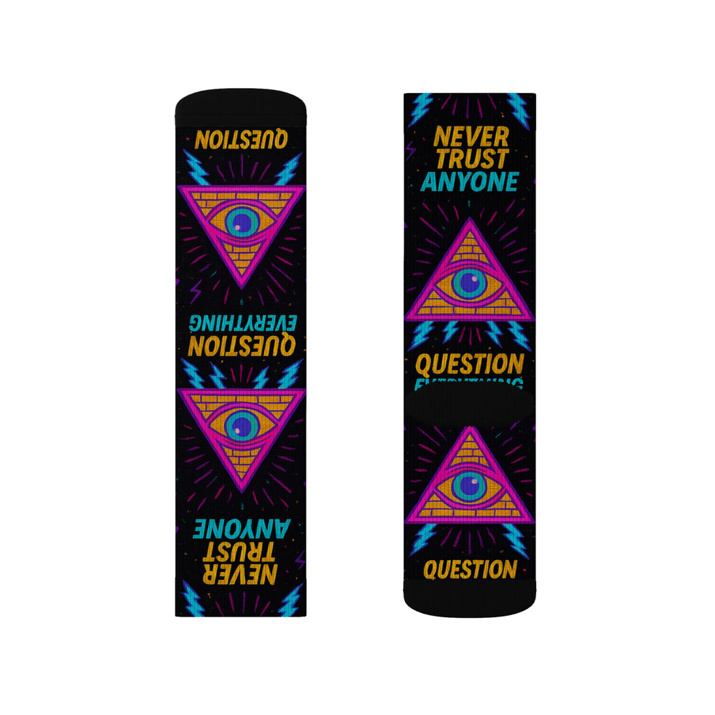 Don’t Trust Anyone – Limited Edition All-Over Print Socks | Illuminasty Drop