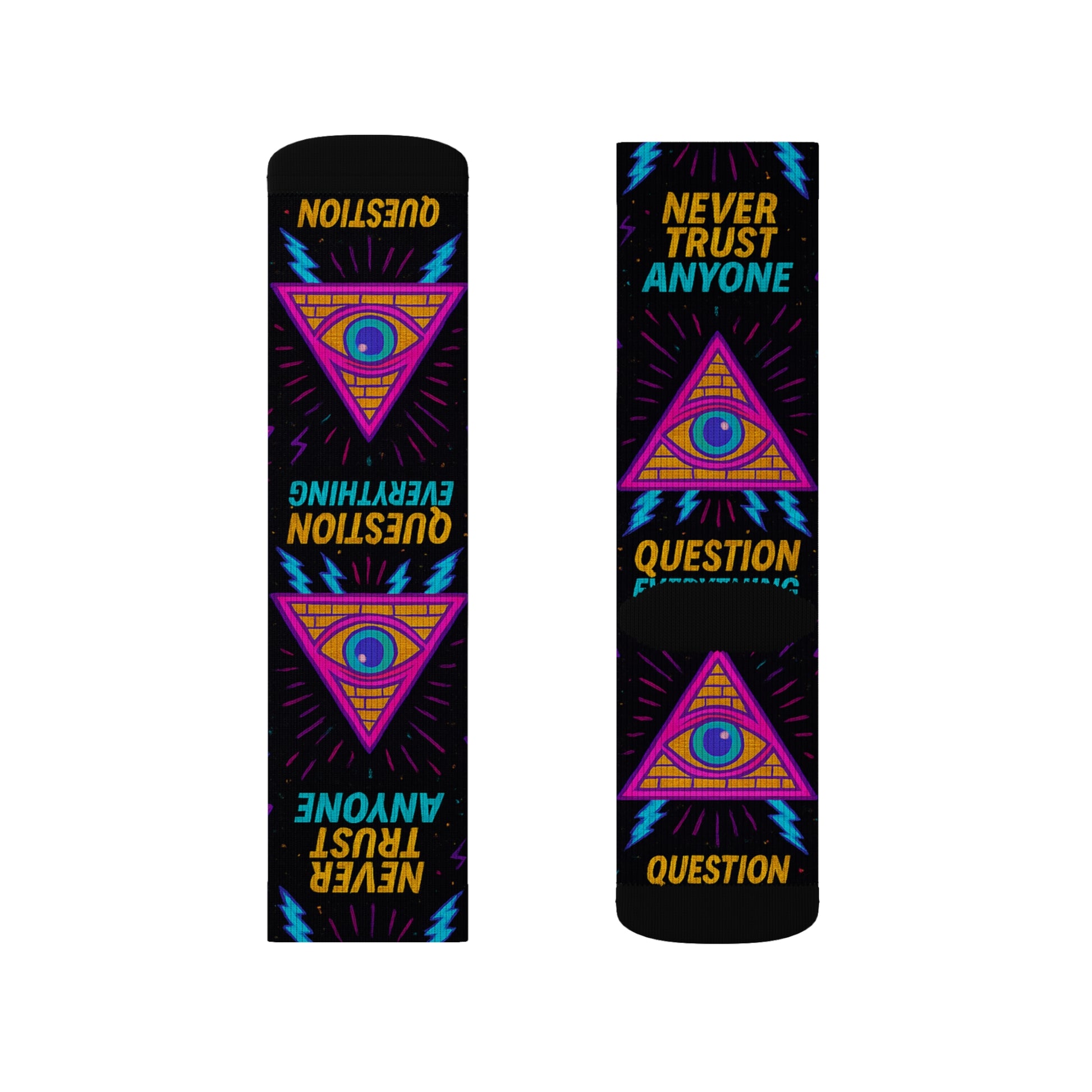 Don’t Trust Anyone – Limited Edition All-Over Print Socks | Illuminasty Drop
