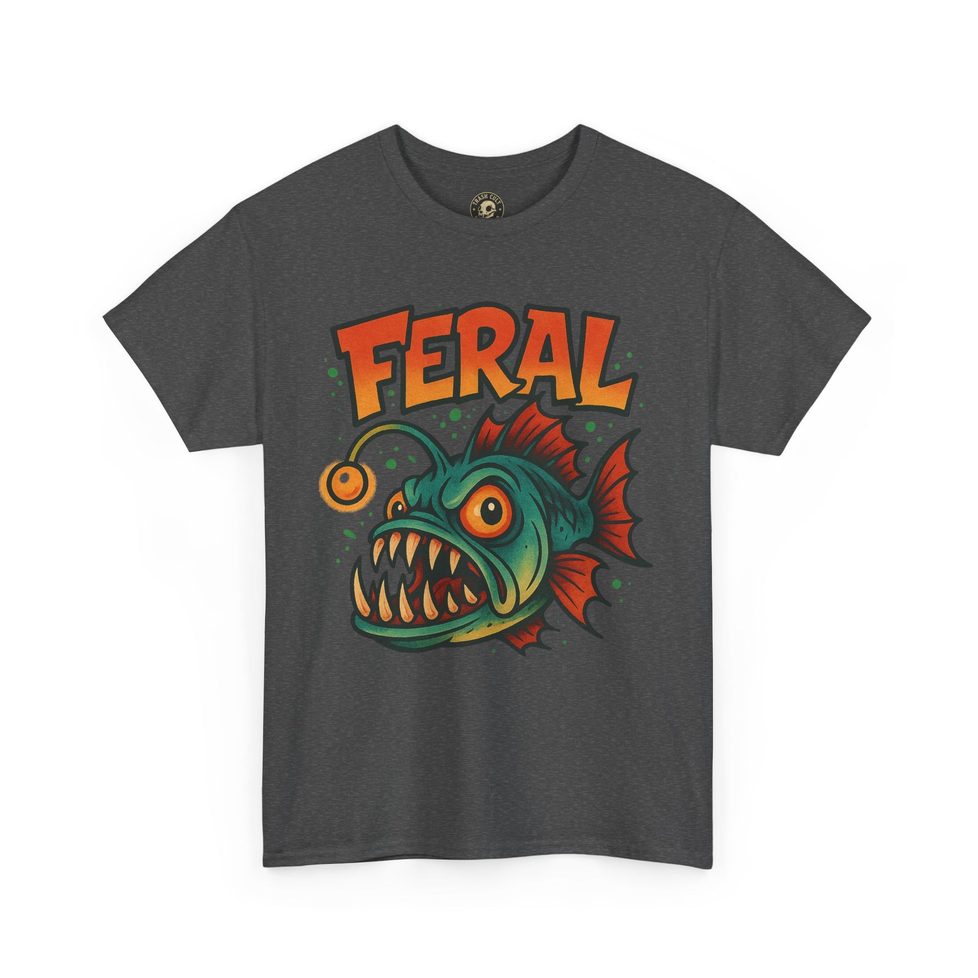 Feral Graphic Tee, Unisex Heavy Cotton Shirt, Edgy Apparel for Art Lovers, Perfect for Gifts and Casual Wear, Streetwear Fashion