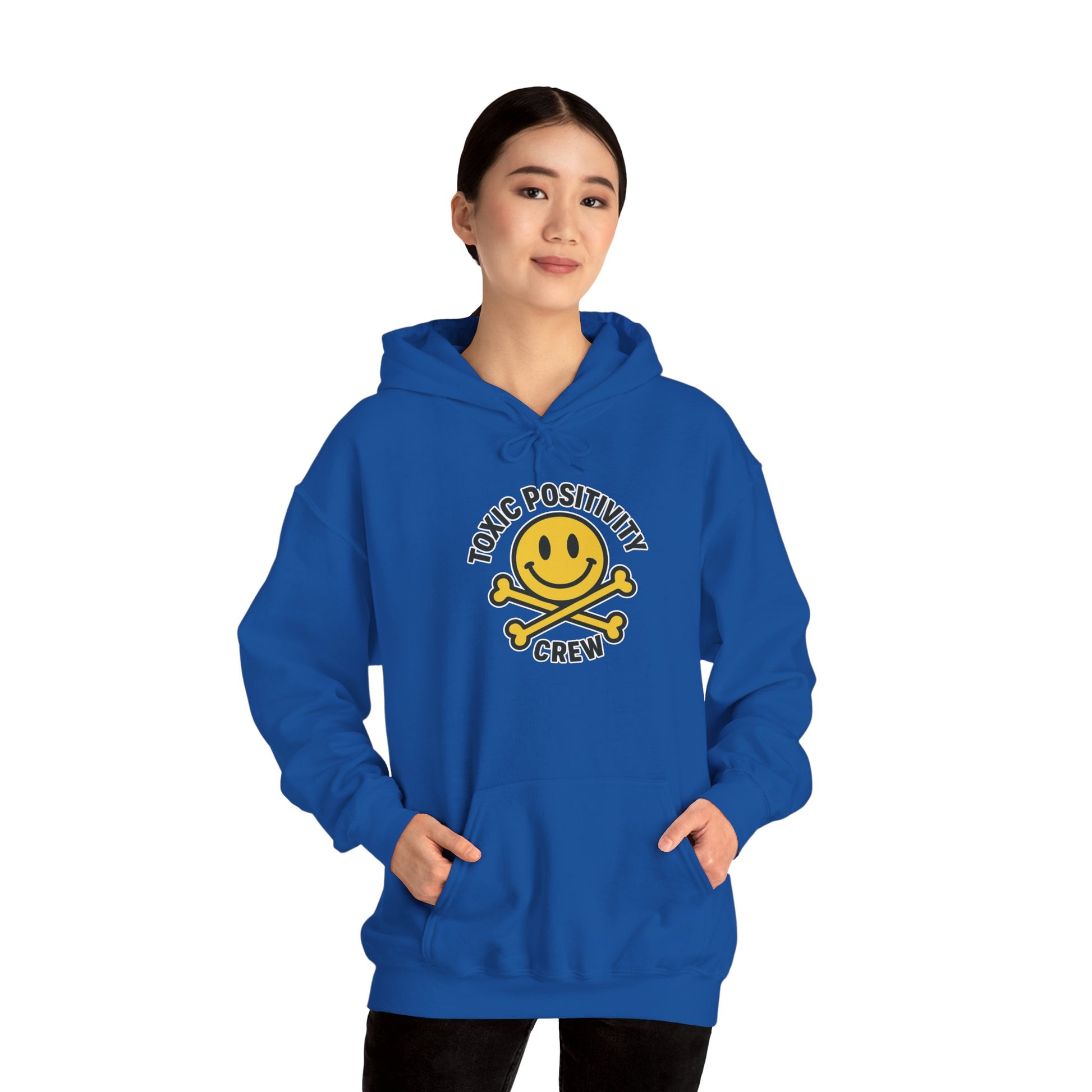 Toxic Positivity Hoodie | Unisex Hooded Sweatshirt | Comfortable Casual Wear, Gift for Friends, Positive Vibes, Streetwear Style