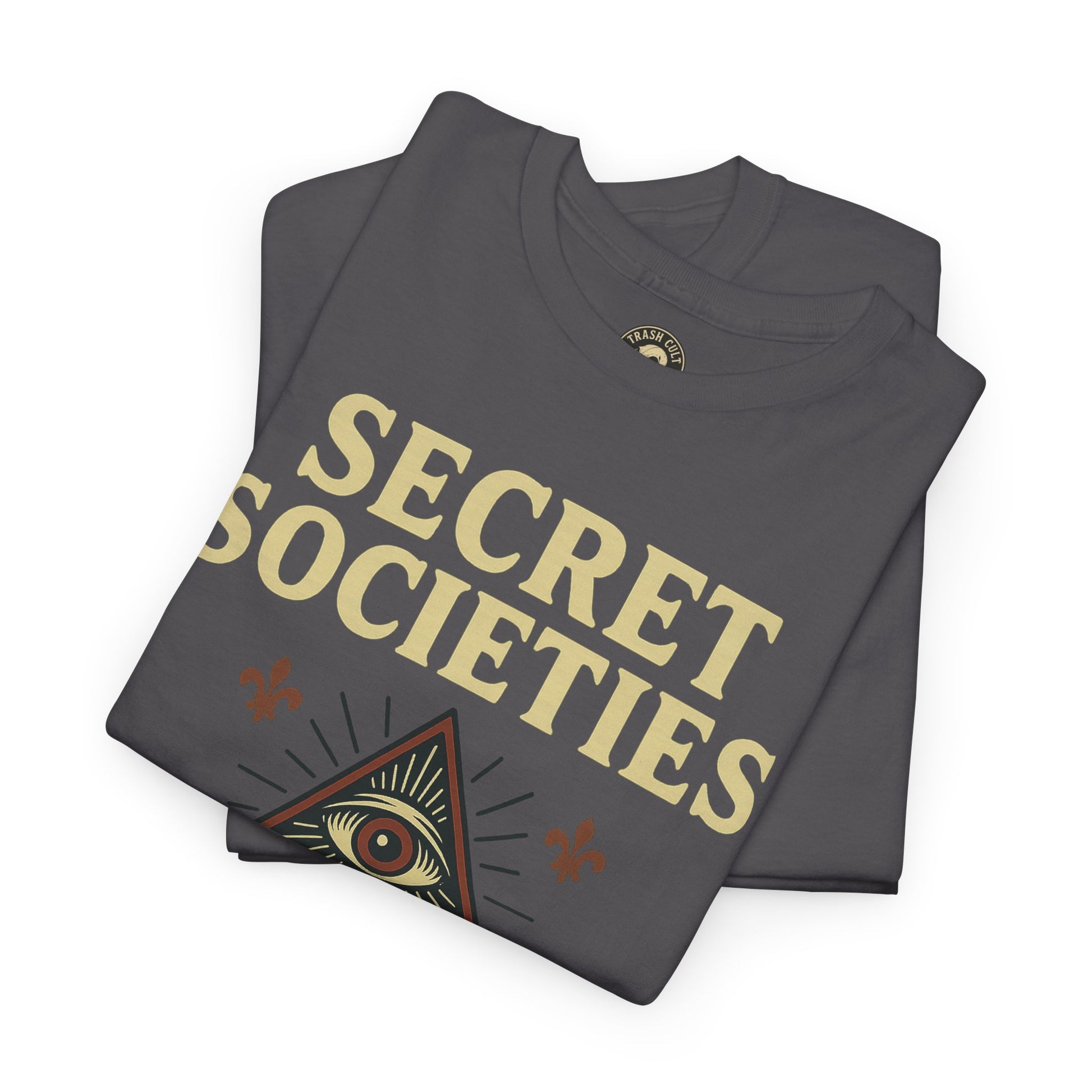 Secret Societies Shirt – Illuminati Eye Graphic Tee – Gildan 5000 Soft Cotton – Trash Cult Vintage Design
