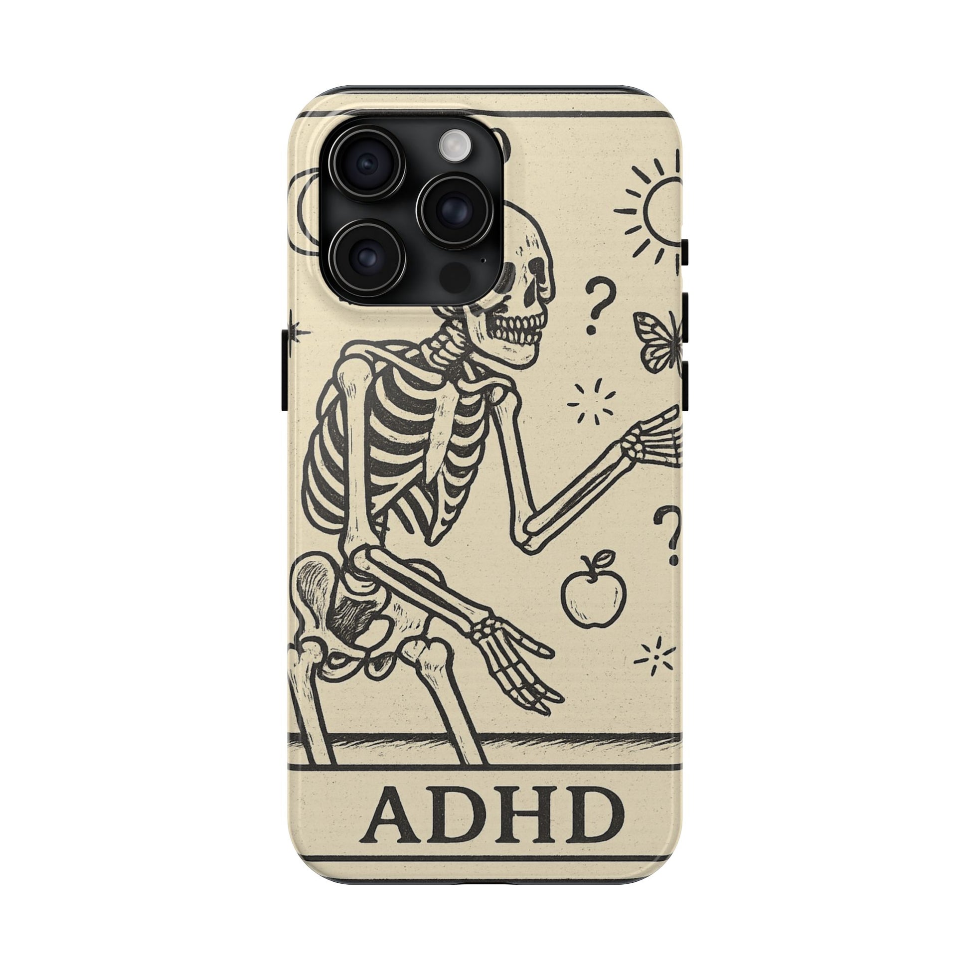 Skeleton ADHD Phone Cases, Unique Phone Cover, Funny ADHD Gift, Quirky Skeleton Design, Cool Accessories for Everyone