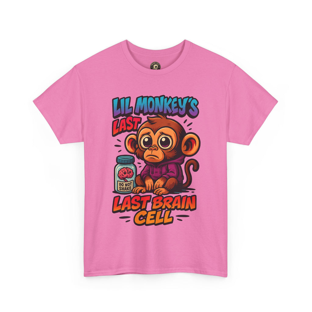Lil Monkey’s Last Brain Cell Tee – Funny ADHD Cartoon Shirt – Gildan Heavy Cotton