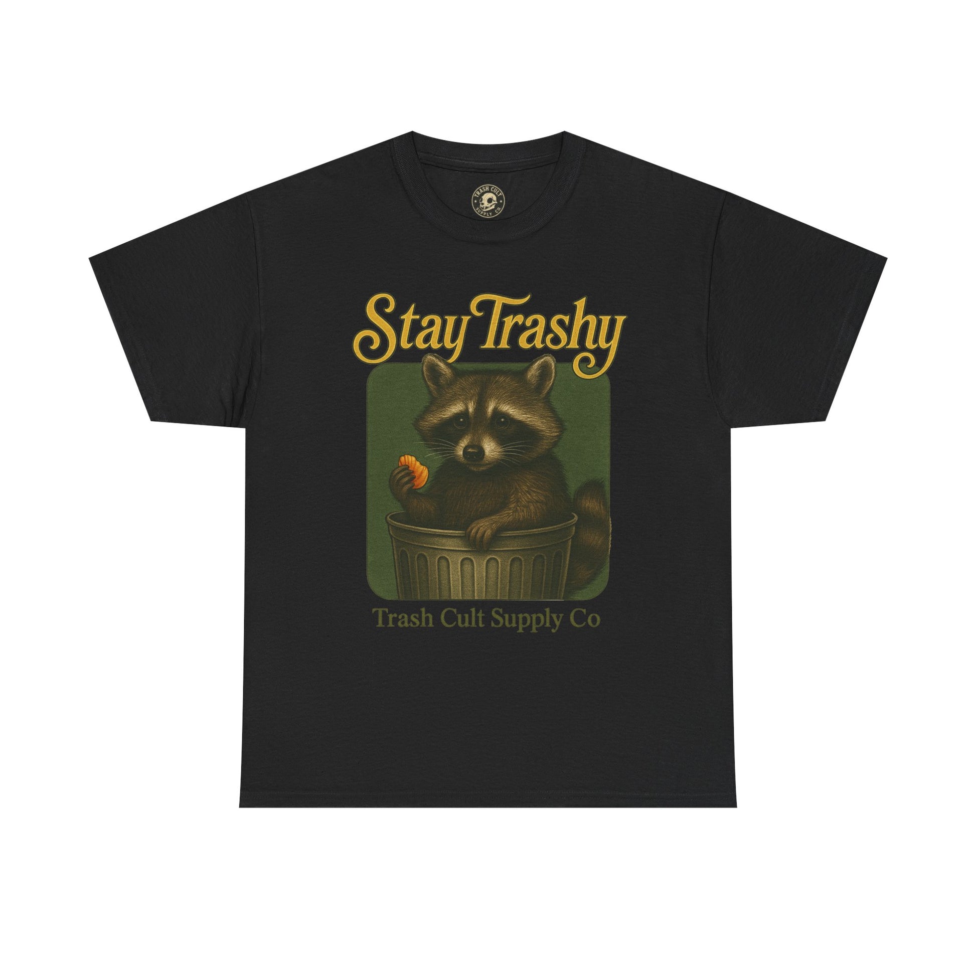 Stay Trashy Raccoon T-Shirt – Vintage-Style Cute Trash Panda | Trash Cult Supply Co | Gildan 5000
