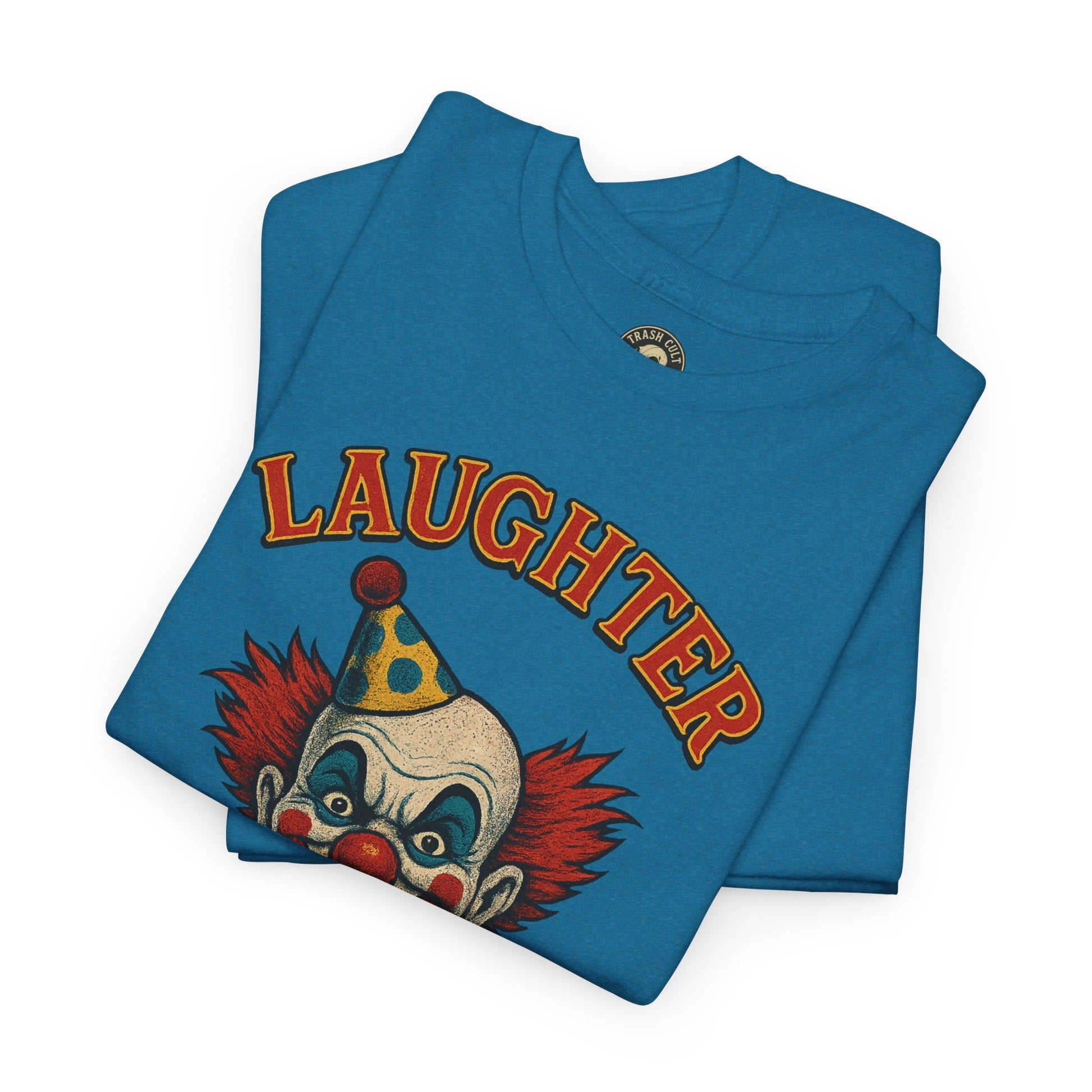 Laughter Isn’t Voluntary Creepy Clown Shirt – Circus Horror Tee – Gildan 5000