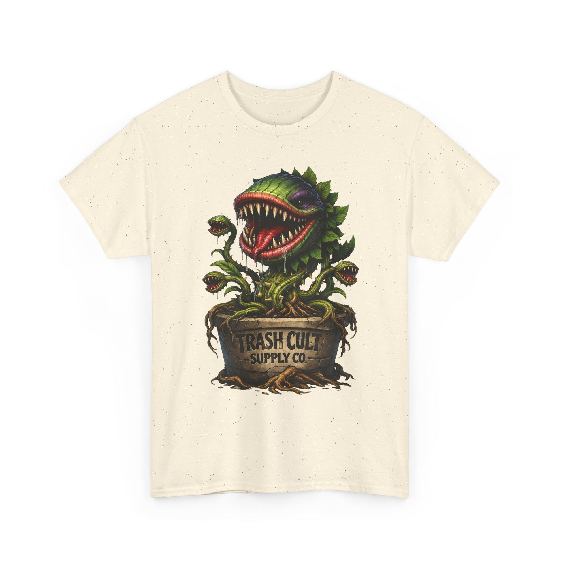 Carnivorous Plant Graphic Tee — "Trash Cult Supply Co." Potted Monster Shirt