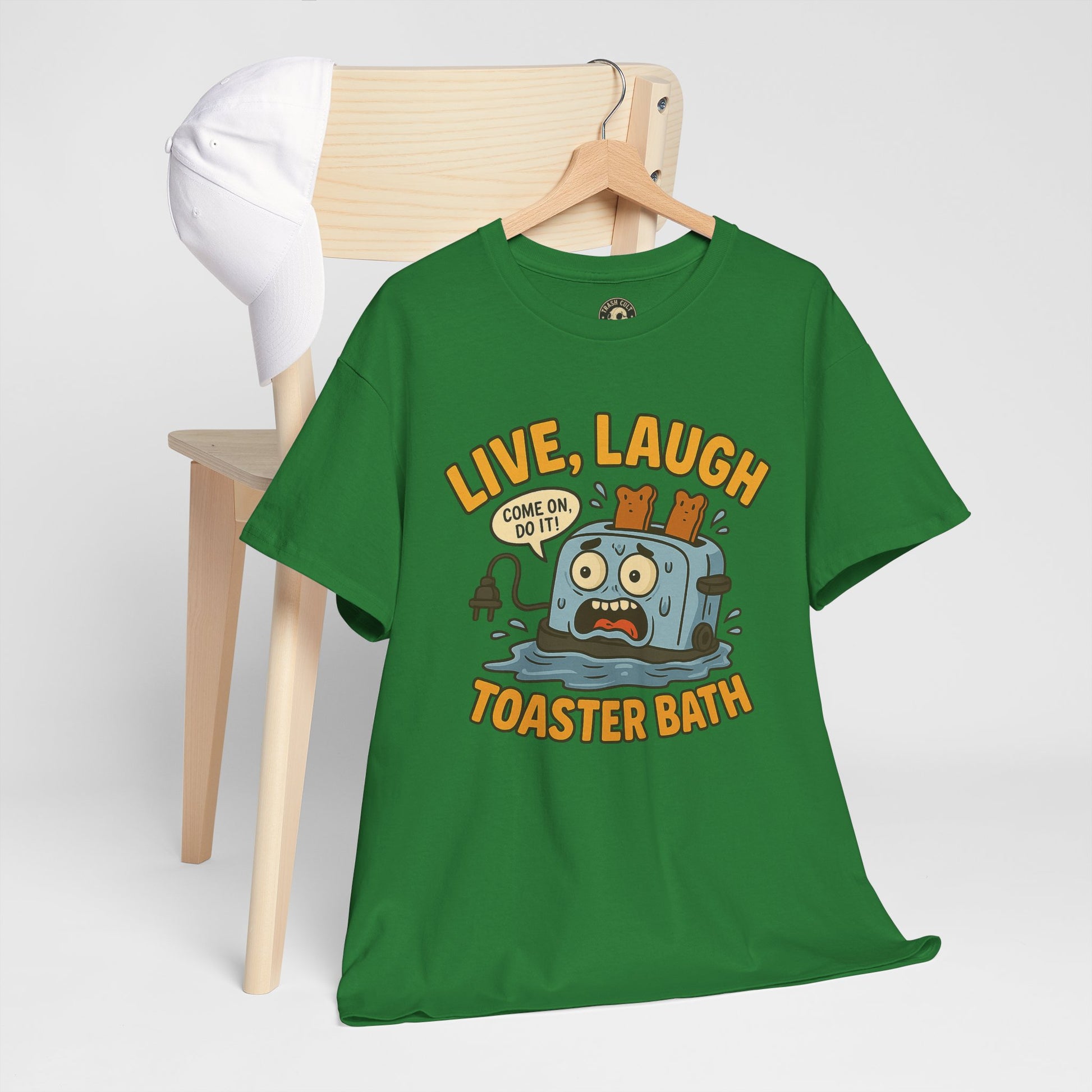Funny Toaster Bath Tee, Humorous Unisex Shirt, Gift for Friends, Lightweight Cotton Tee, Birthday Party Outfit