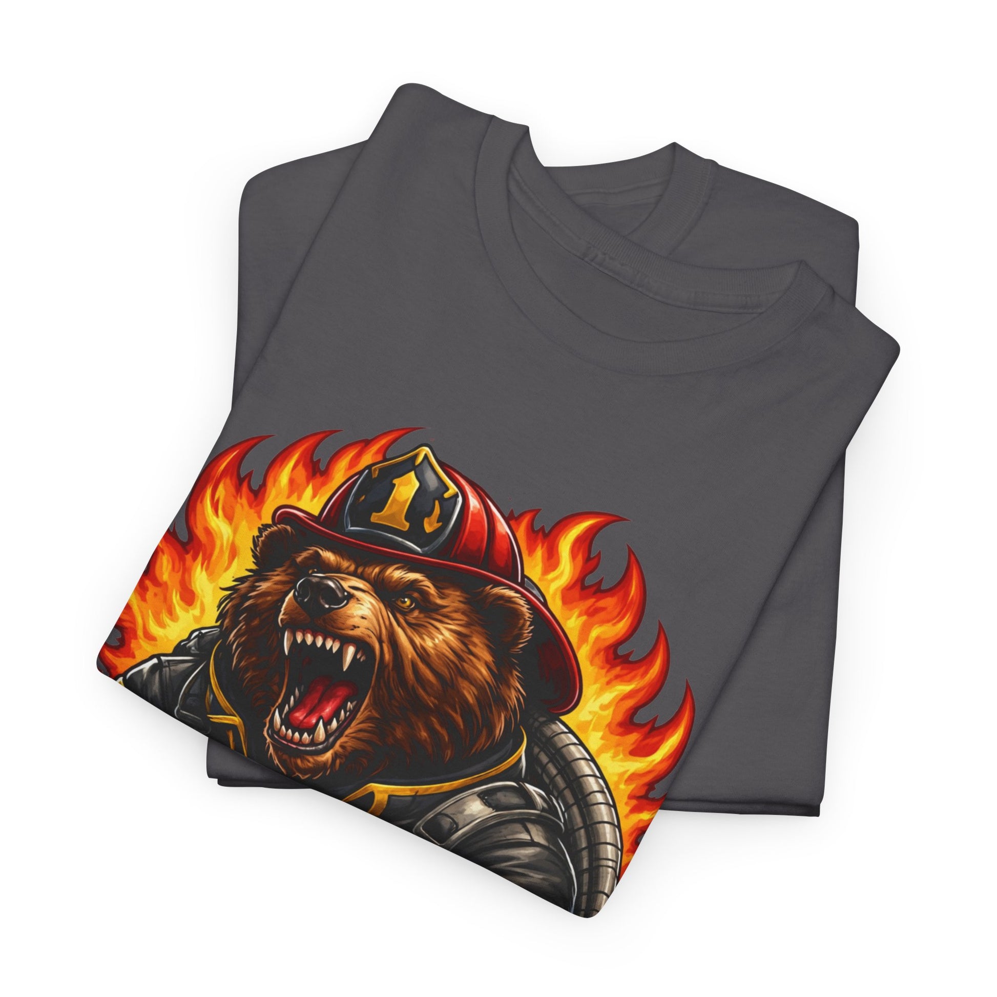 Firefighter Bear T-Shirt – Brave Fireman Graphic Tee
