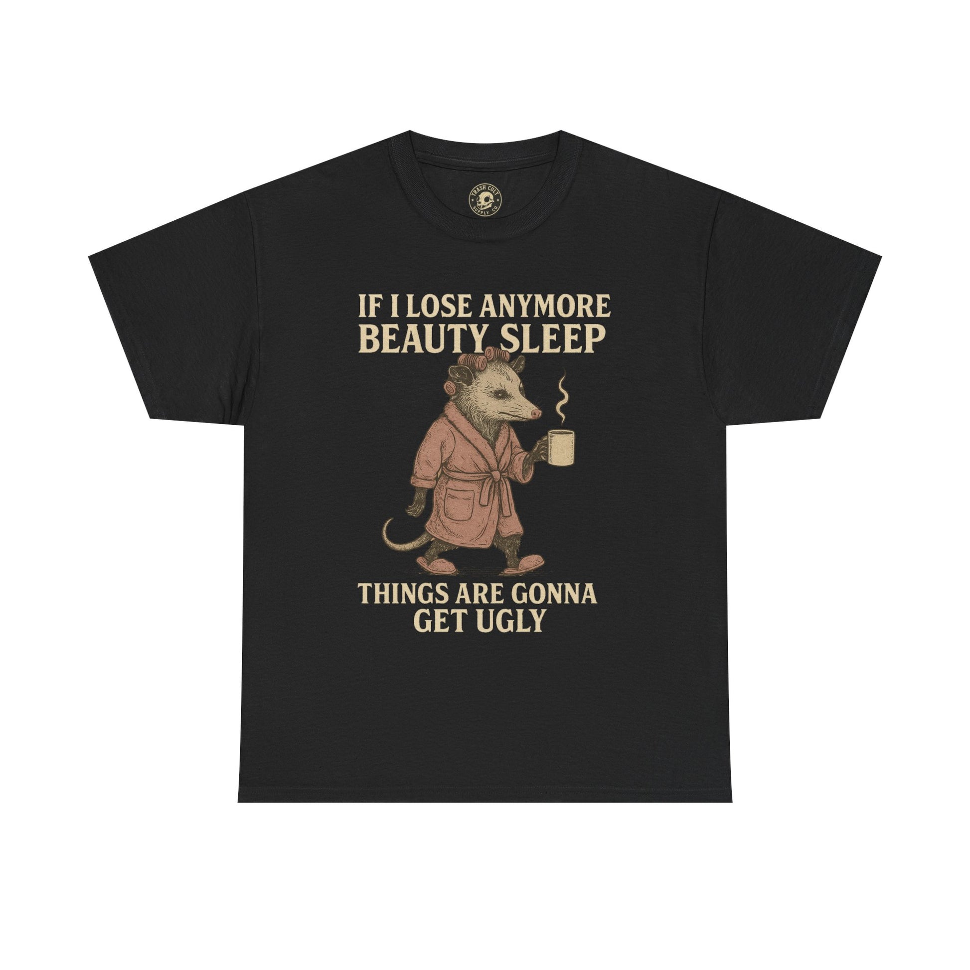 Funny Unisex Heavy Cotton Tee - "If I Lose Anymore Beauty Sleep, Things Are Gonna Get Ugly" - Gift, Sleepwear, Humor, Casual Wear, [...]