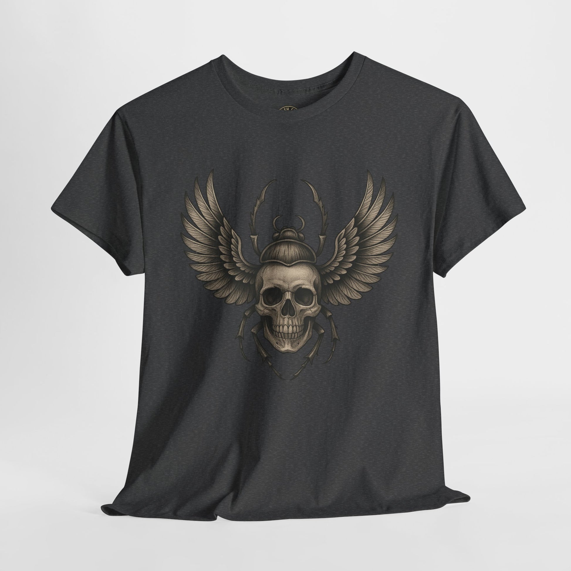 Winged Skull Scarab Shirt – Dark Gothic Beetle Graphic Tee – Gildan 5000 Unisex