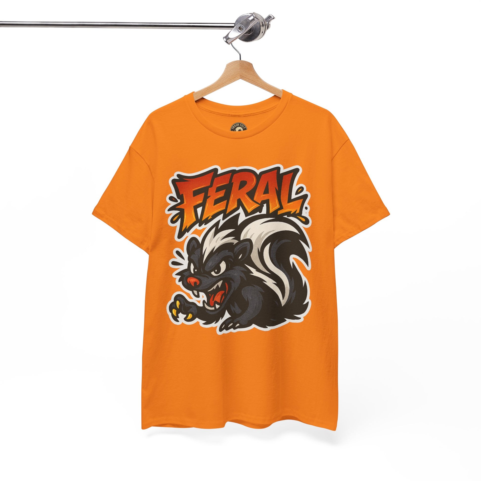 Feral  Skunk Graphic Tee, Cool T-Shirt, Streetwear Style, Unique Gift, Animal Lover Apparel, Fun Casual Wear