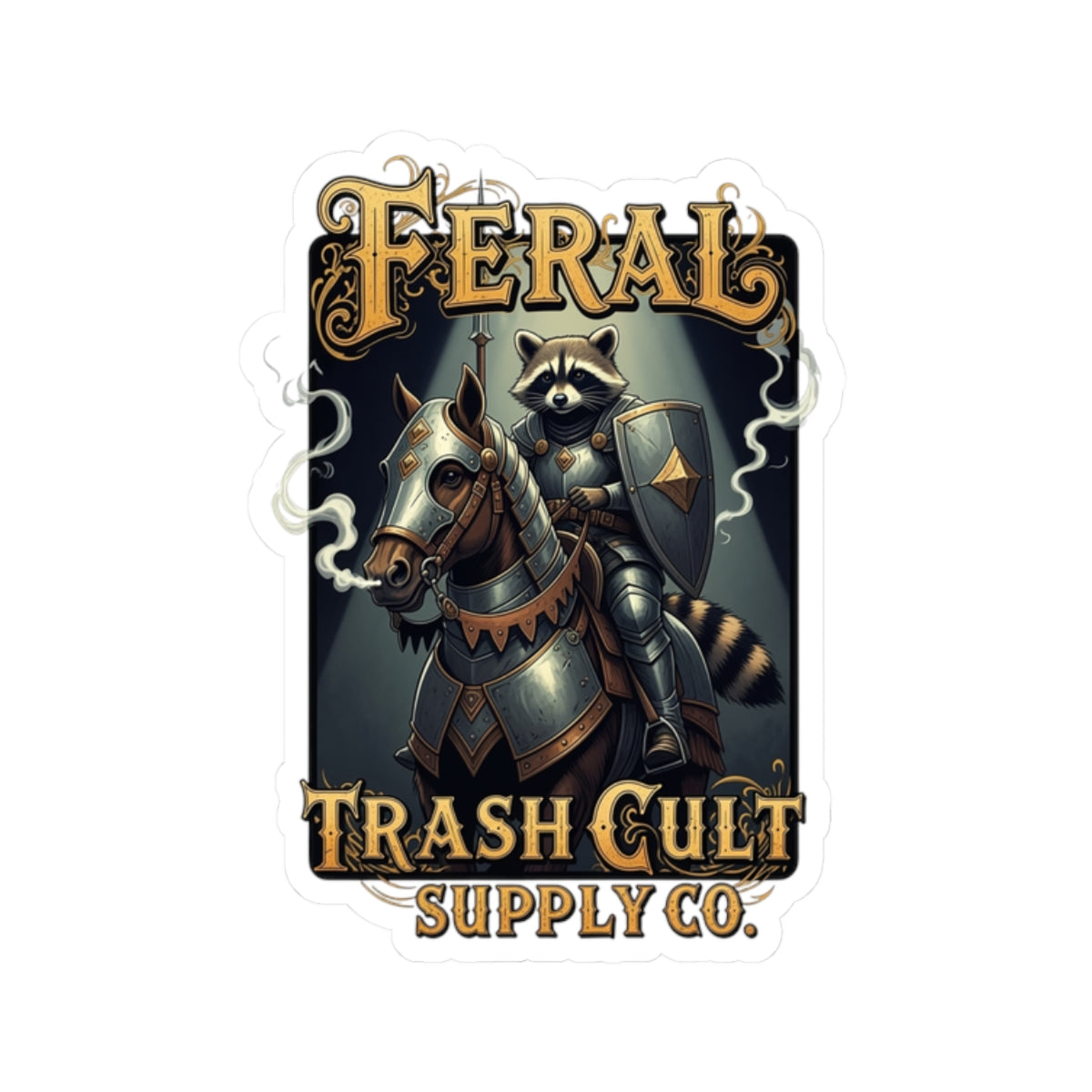 Feral Trash Cult Kiss-Cut Stickers, Unique Art Stickers, Laptop Decor, Gift for Friends, Stickers for Scrapbooking