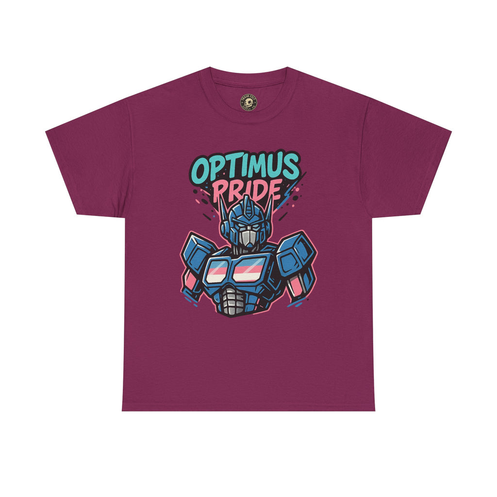 Optimus Pride T-Shirt – Trans Pride Robot Graphic Tee | Gildan 5000 Unisex Shirt