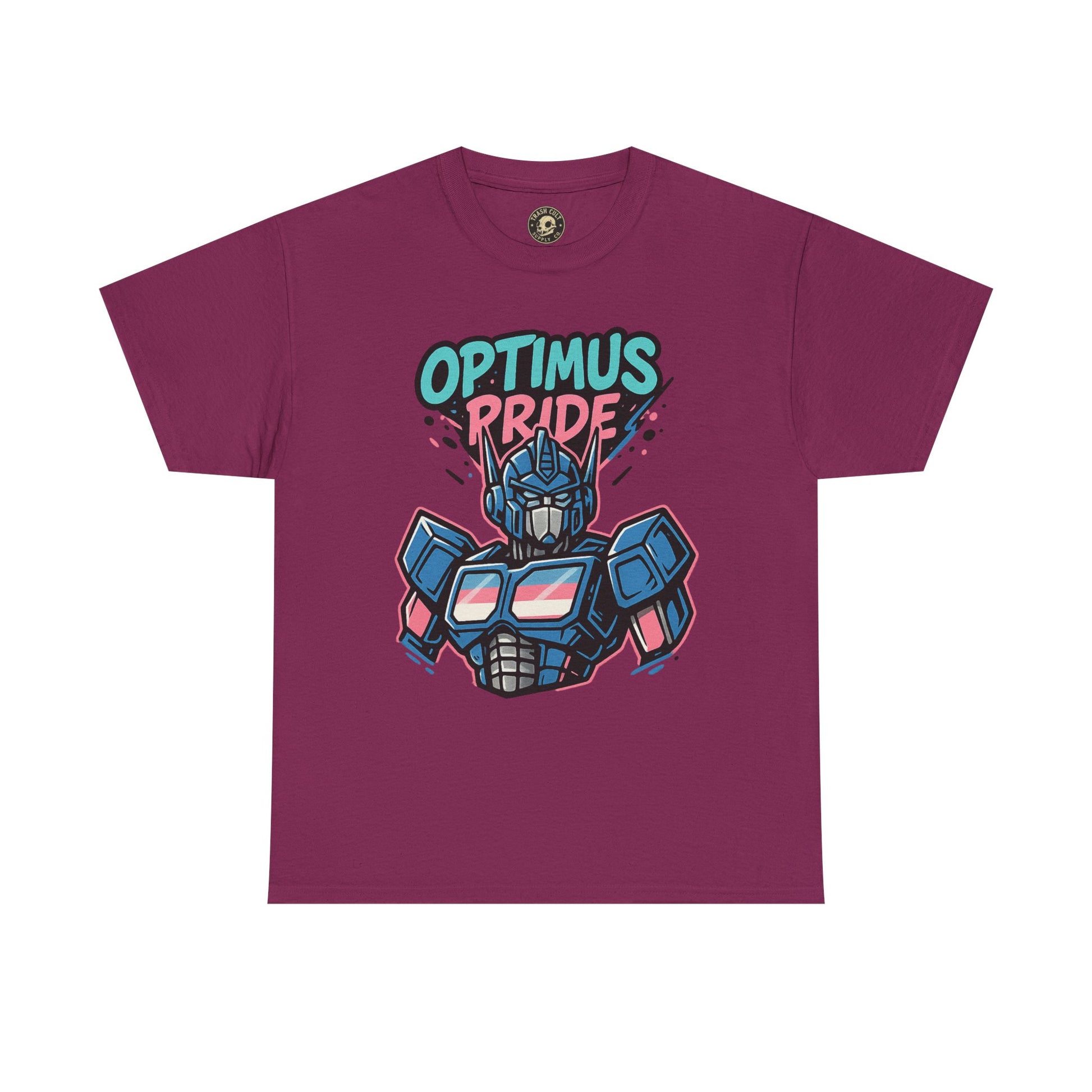 Optimus Pride T-Shirt – Trans Pride Robot Graphic Tee | Gildan 5000 Unisex Shirt
