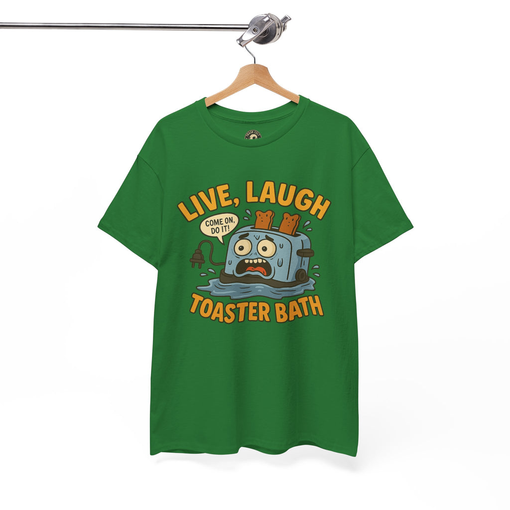 Funny Toaster Bath Tee, Humorous Unisex Shirt, Gift for Friends, Lightweight Cotton Tee, Birthday Party Outfit