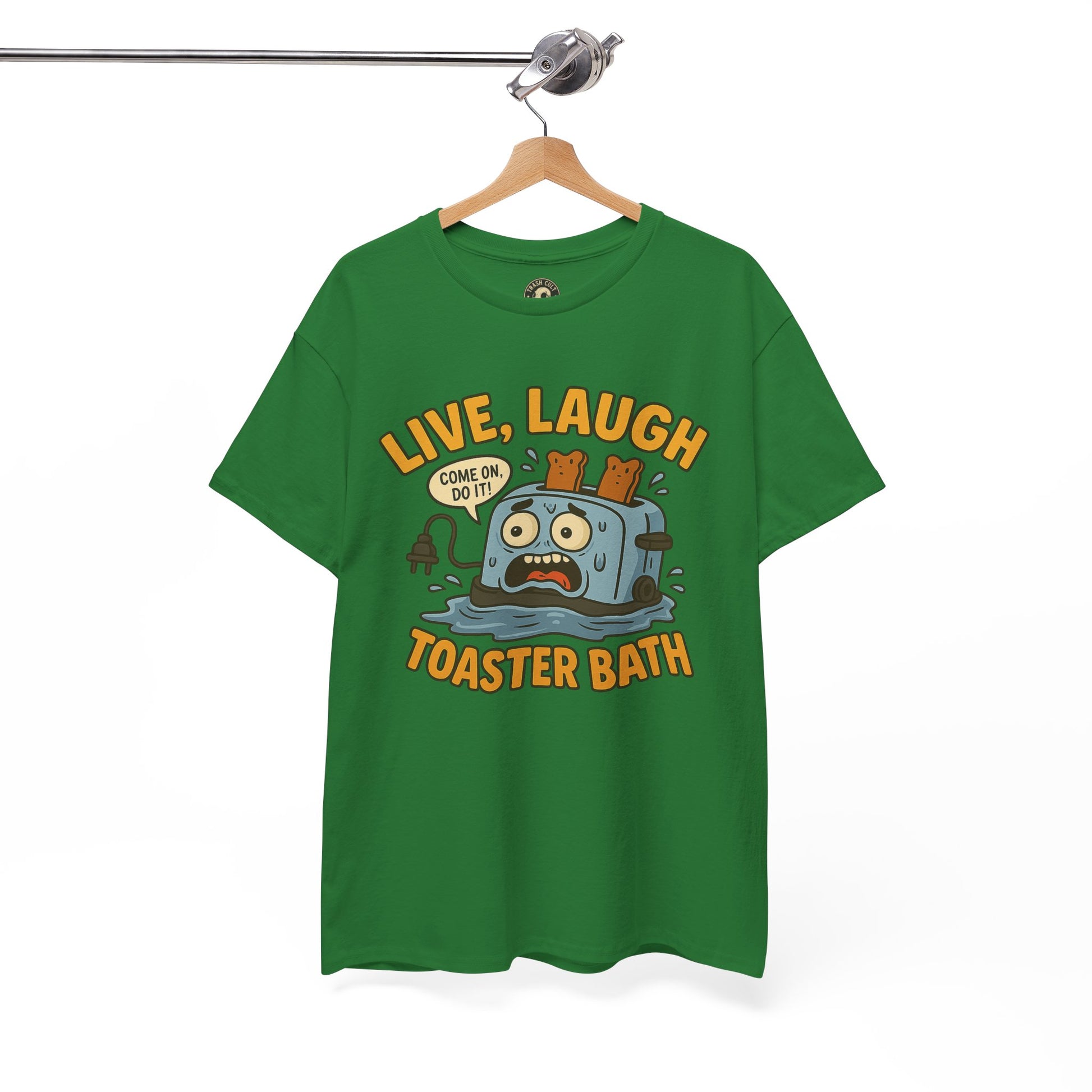 Funny Toaster Bath Tee, Humorous Unisex Shirt, Gift for Friends, Lightweight Cotton Tee, Birthday Party Outfit