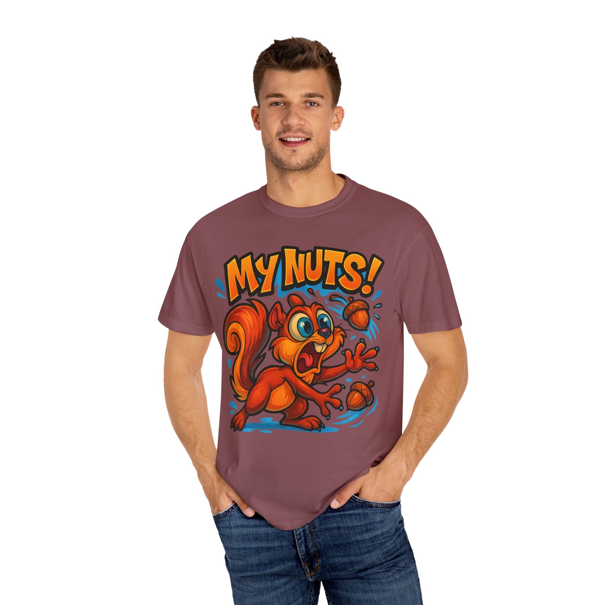 My Nuts! Squirrel Shirt – Funny New School Tattoo Style Tee | Gildan 5000