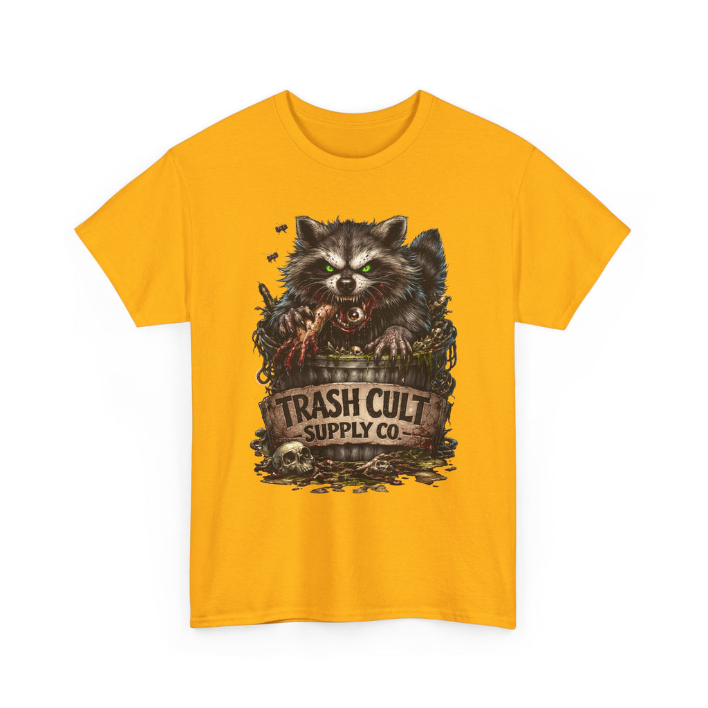 Raccoon 'Trash Cult Supply Co.' Graphic Tee — Vintage Grunge Animal Streetwear