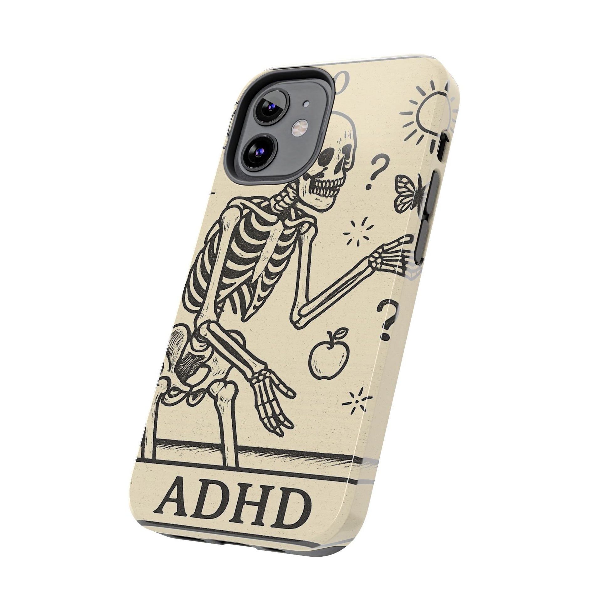 Skeleton ADHD Phone Cases, Unique Phone Cover, Funny ADHD Gift, Quirky Skeleton Design, Cool Accessories for Everyone