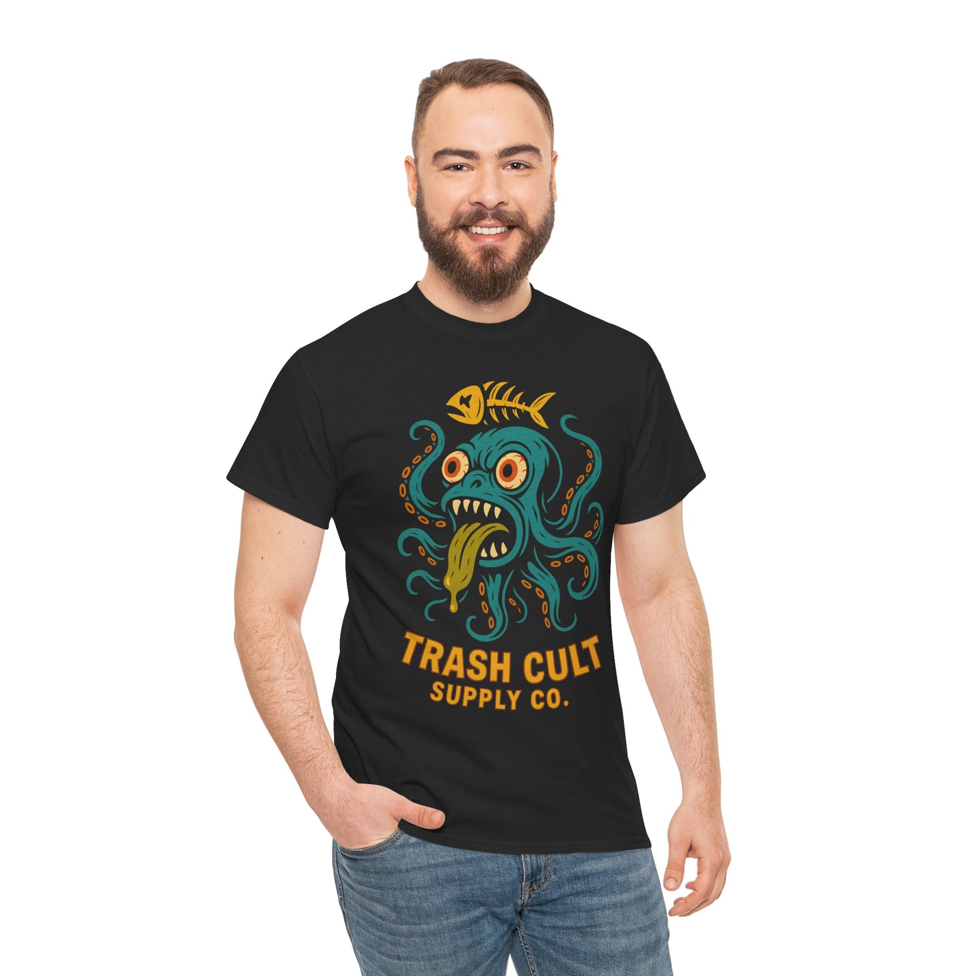 Trash Cult Octopus Tee: Unisex Heavy Cotton Shirt, Unique Graphic Tee, Eco-Friendly Apparel, Perfect Gift for Sea Lovers, Quirky [...]