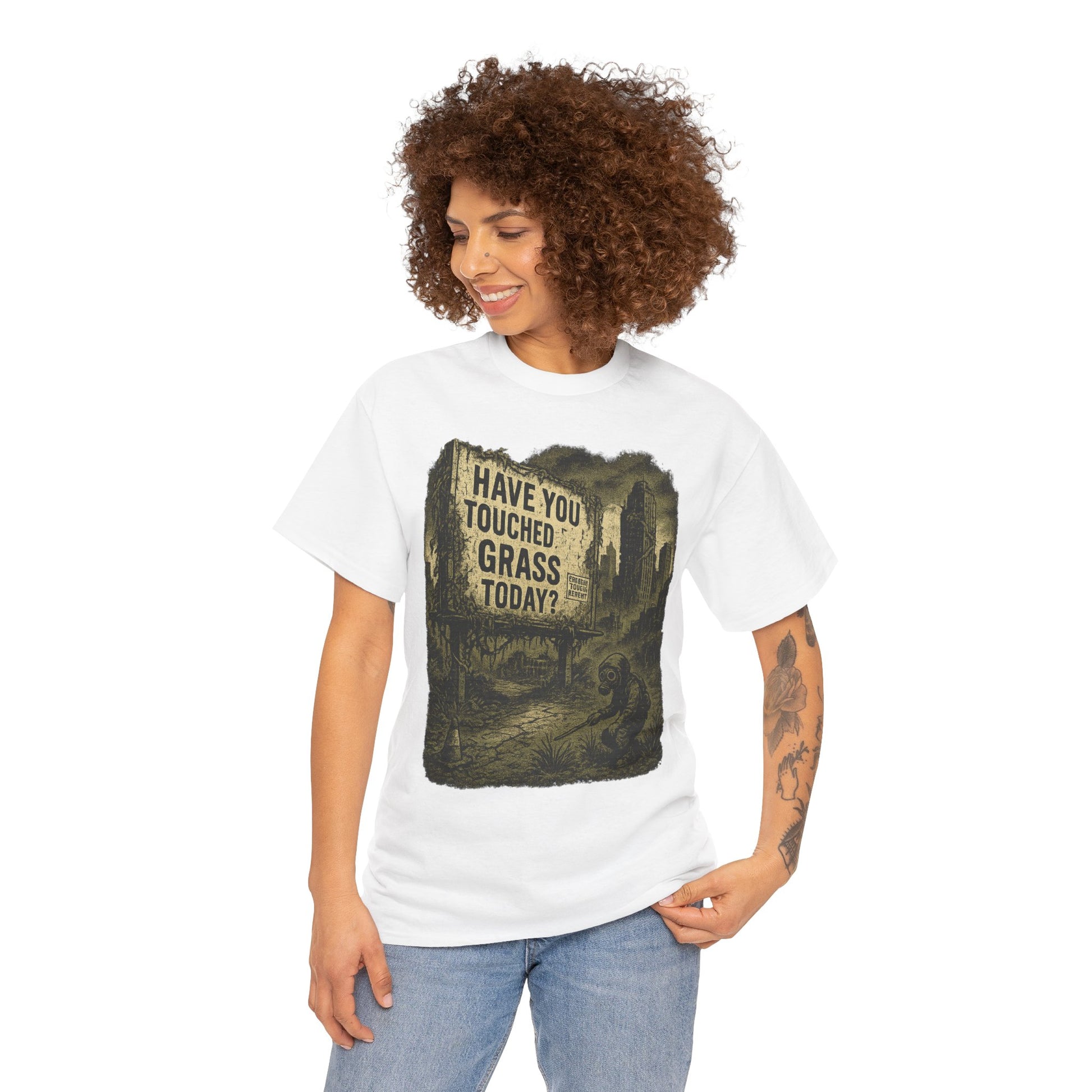 Post-Apocalyptic "Have You Touched Grass Today?" Shirt – Trash Cult Supply Co.