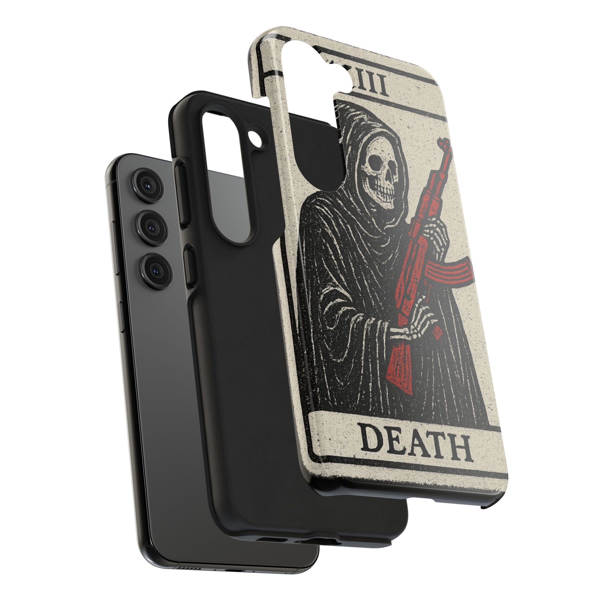 Grim Reaper Phone Case, Tough Phone Case for Gamers, Unique Smartphone Accessories, Halloween Decor, Death-Inspired Gift