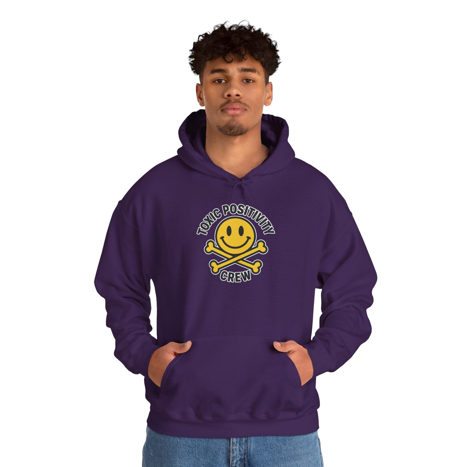 Toxic Positivity Hoodie | Unisex Hooded Sweatshirt | Comfortable Casual Wear, Gift for Friends, Positive Vibes, Streetwear Style