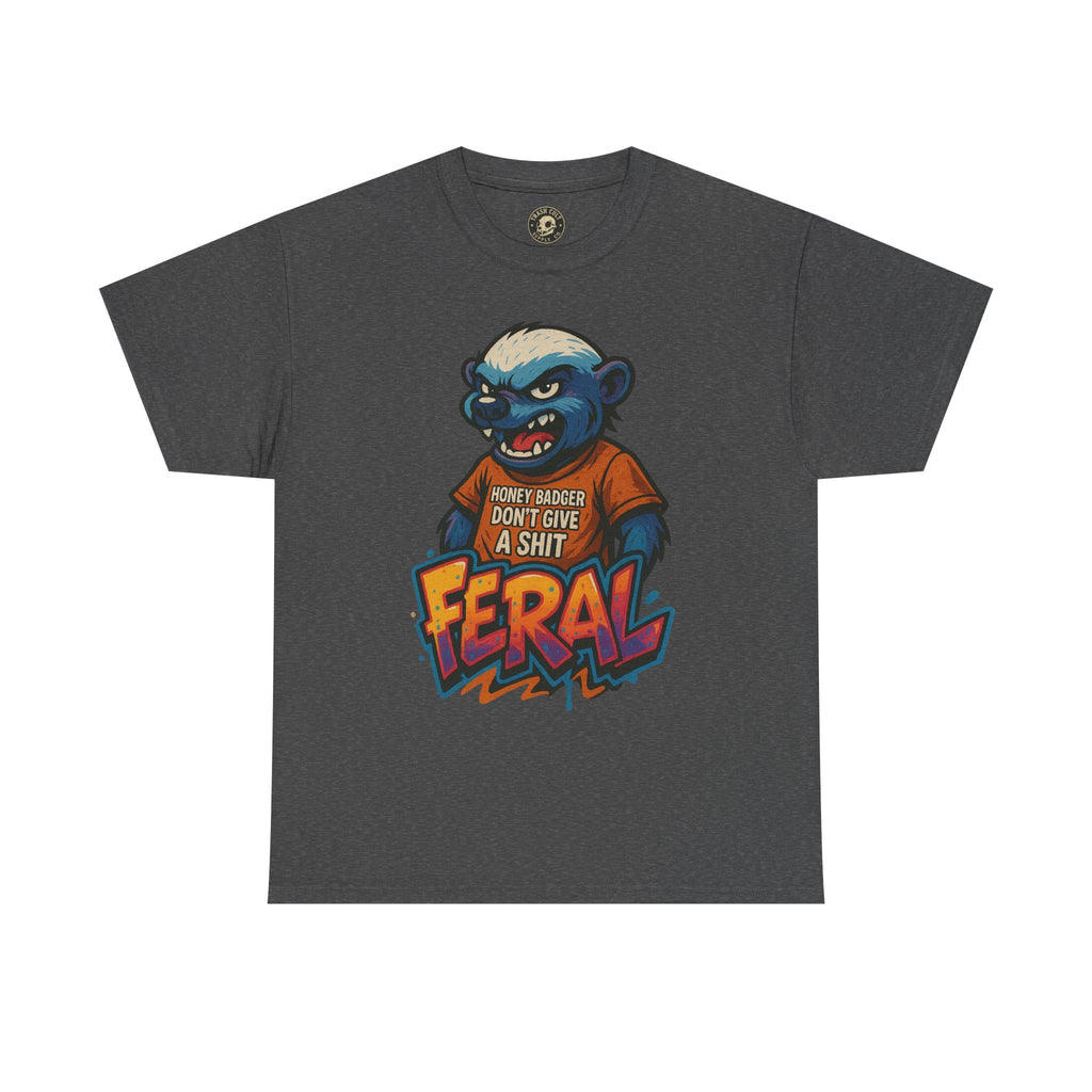 Feral Graphic Tee, Unisex Heavy Cotton T-Shirt for Casual Wear, Gift for Animal Lovers, Unique Streetwear, Funny Graphic Shirt
