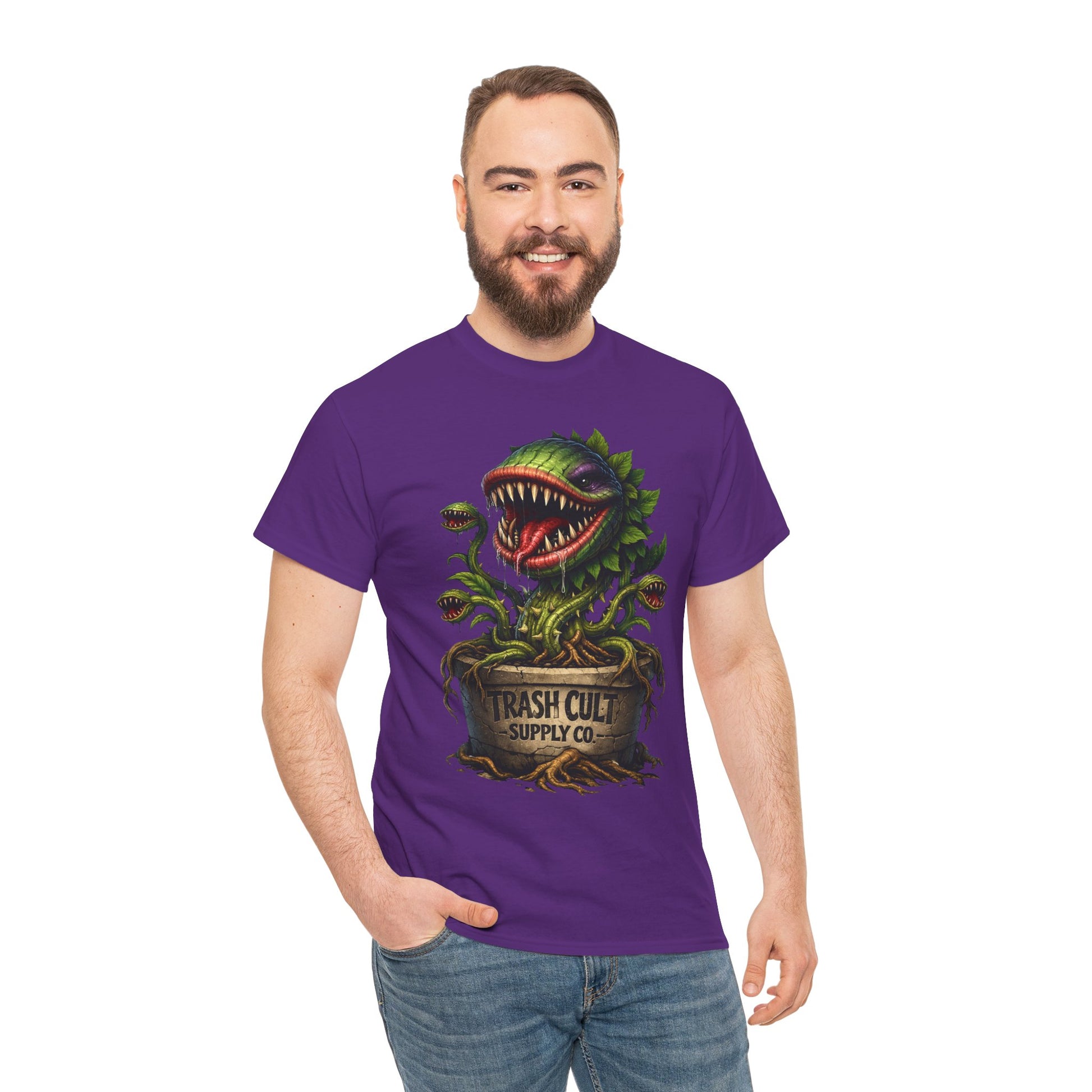 Carnivorous Plant Graphic Tee — "Trash Cult Supply Co." Potted Monster Shirt