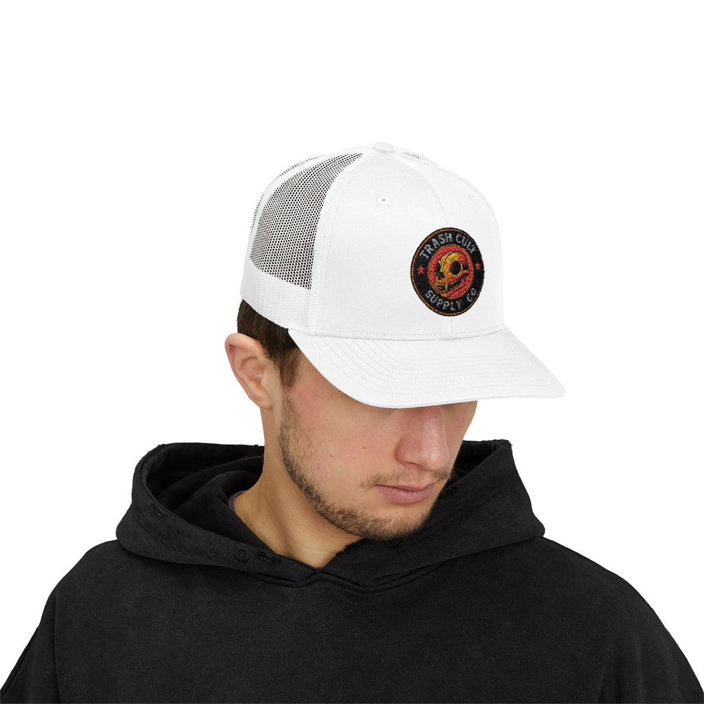 Trash Cult Supply Co. Trucker Hat – Embroidered Logo Snapback Cap