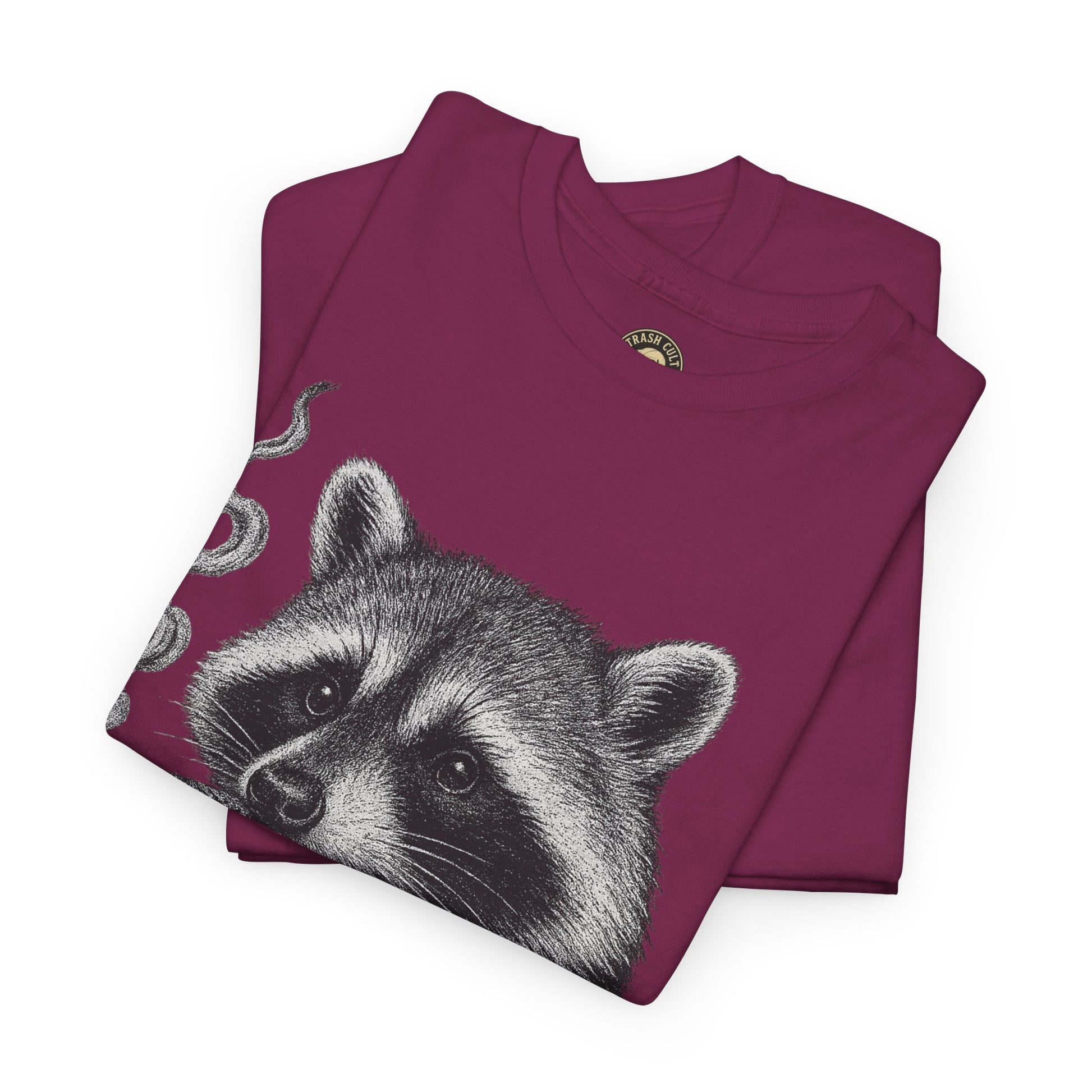 Monochrome Raccoon Cigar Shirt – Trash Cult Supply Co. | Gildan 5000 Tee
