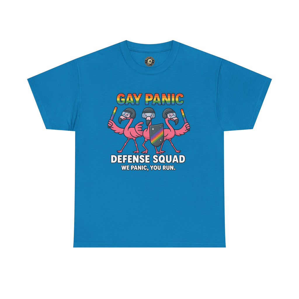 Gay Panic Defense Squad Unisex Heavy Cotton Tee, LGBTQ Pride Tee, Funny Graphic Shirt, Gift for Friends, Summer Fashion