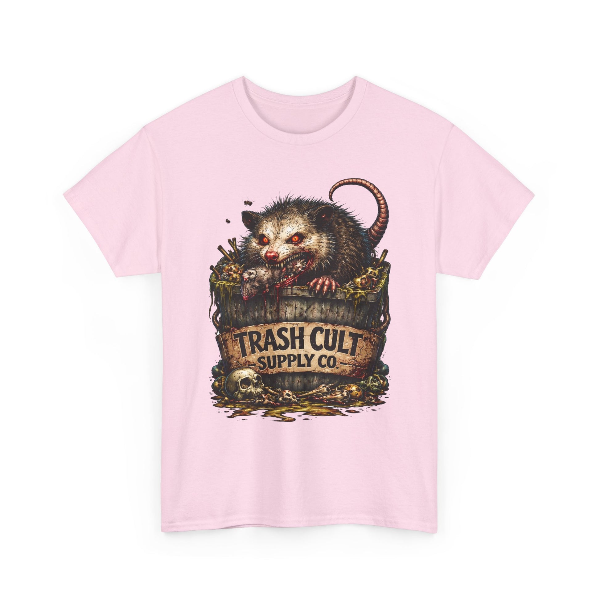 Opossum Trash Cult Tee — Vintage Grunge Wildlife Graphic T-Shirt