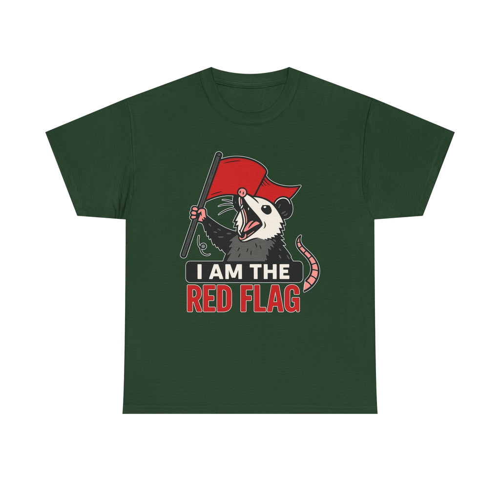 T-Shirt — "I Am The Red Flag" Possum Graphic Tee